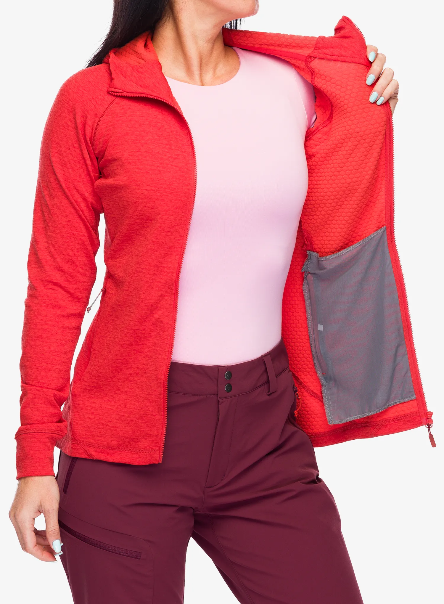 Dámská mikina s kapucí Rab Nexus Hoody - red grapefruit