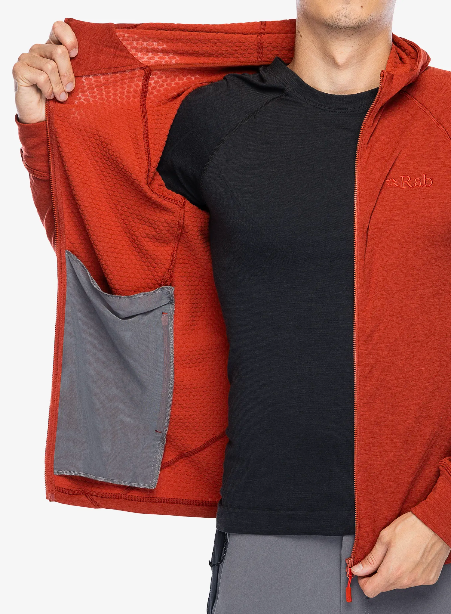 Mikina s kapucí Rab Nexus Hoody - tuscan red