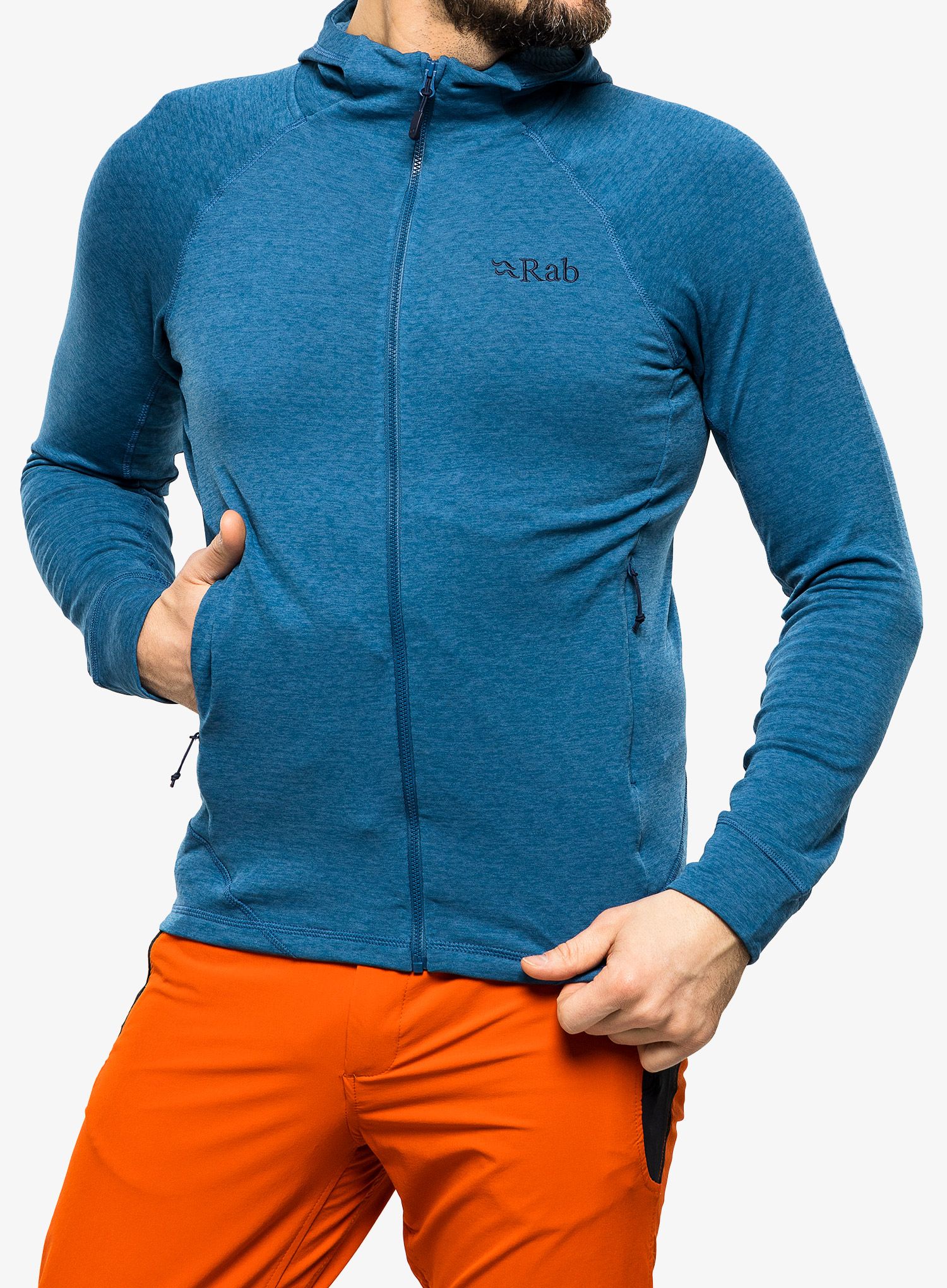 Mikina s kapucí Rab Nexus Hoody  - denim