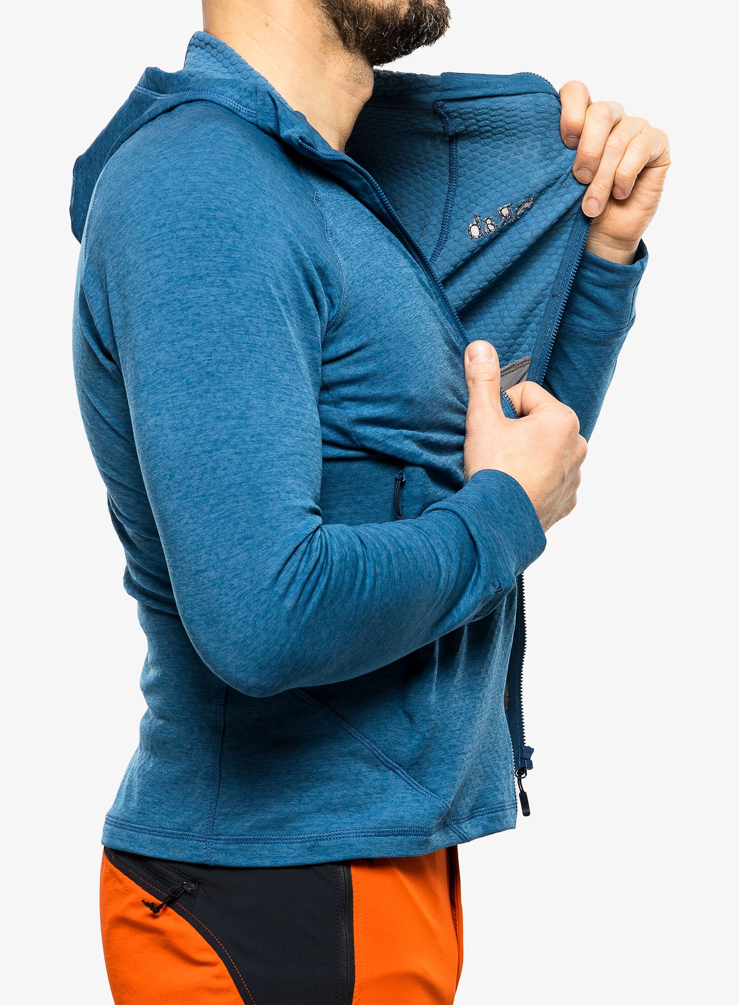 Mikina s kapucí Rab Nexus Hoody  - denim