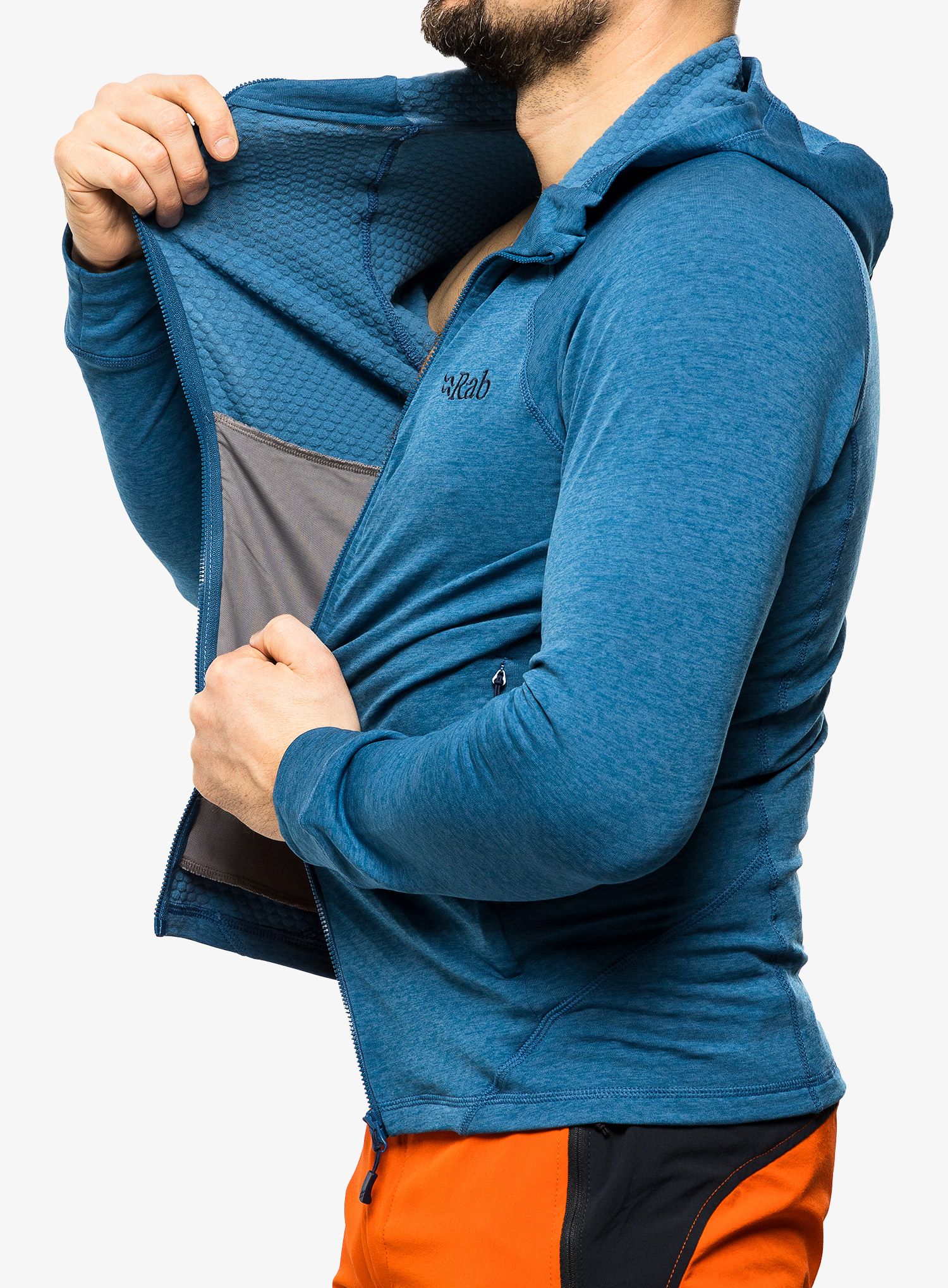 Mikina s kapucí Rab Nexus Hoody  - denim