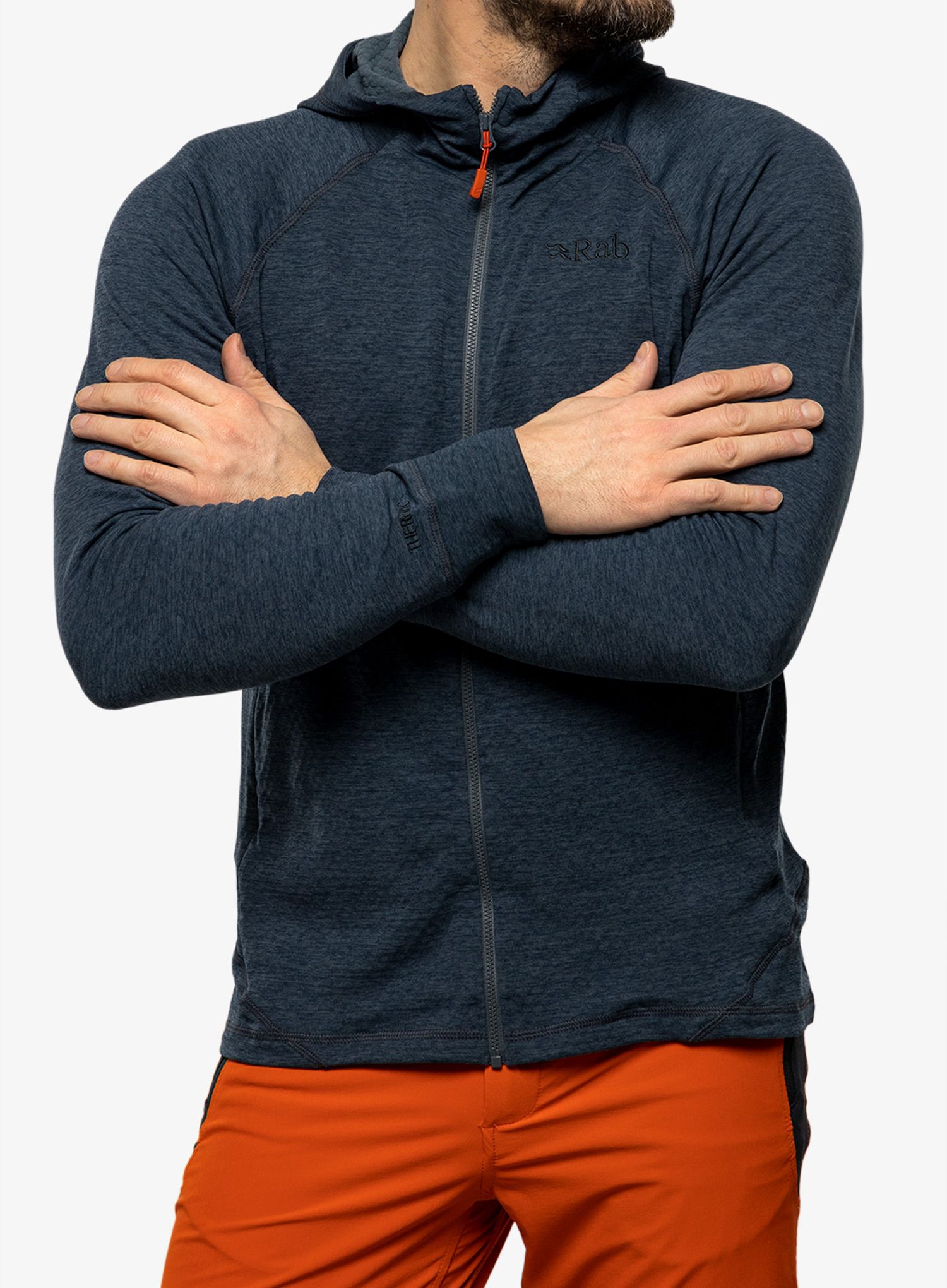 Mikina s kapucí Rab Nexus Hoody  - steel