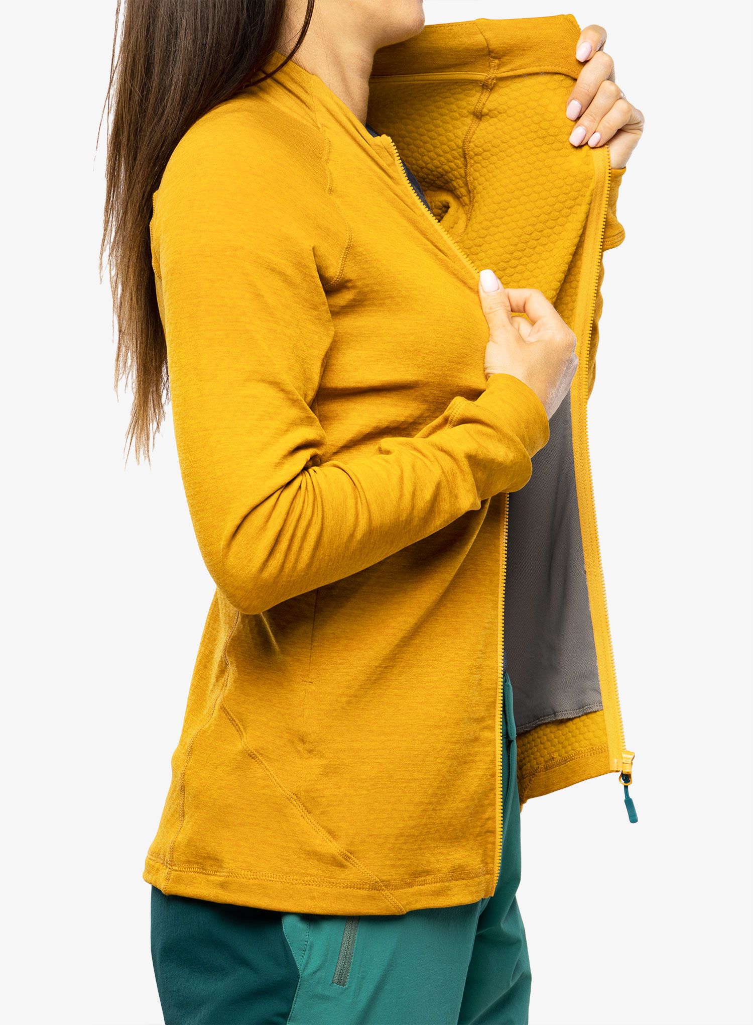 Dámská mikina na zip Rab Nexus Jacket - dark butternut