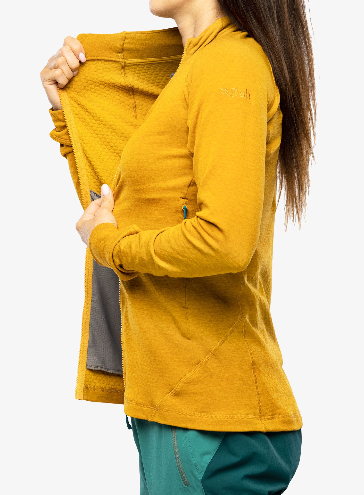 Dámská mikina na zip Rab Nexus Jacket - dark butternut