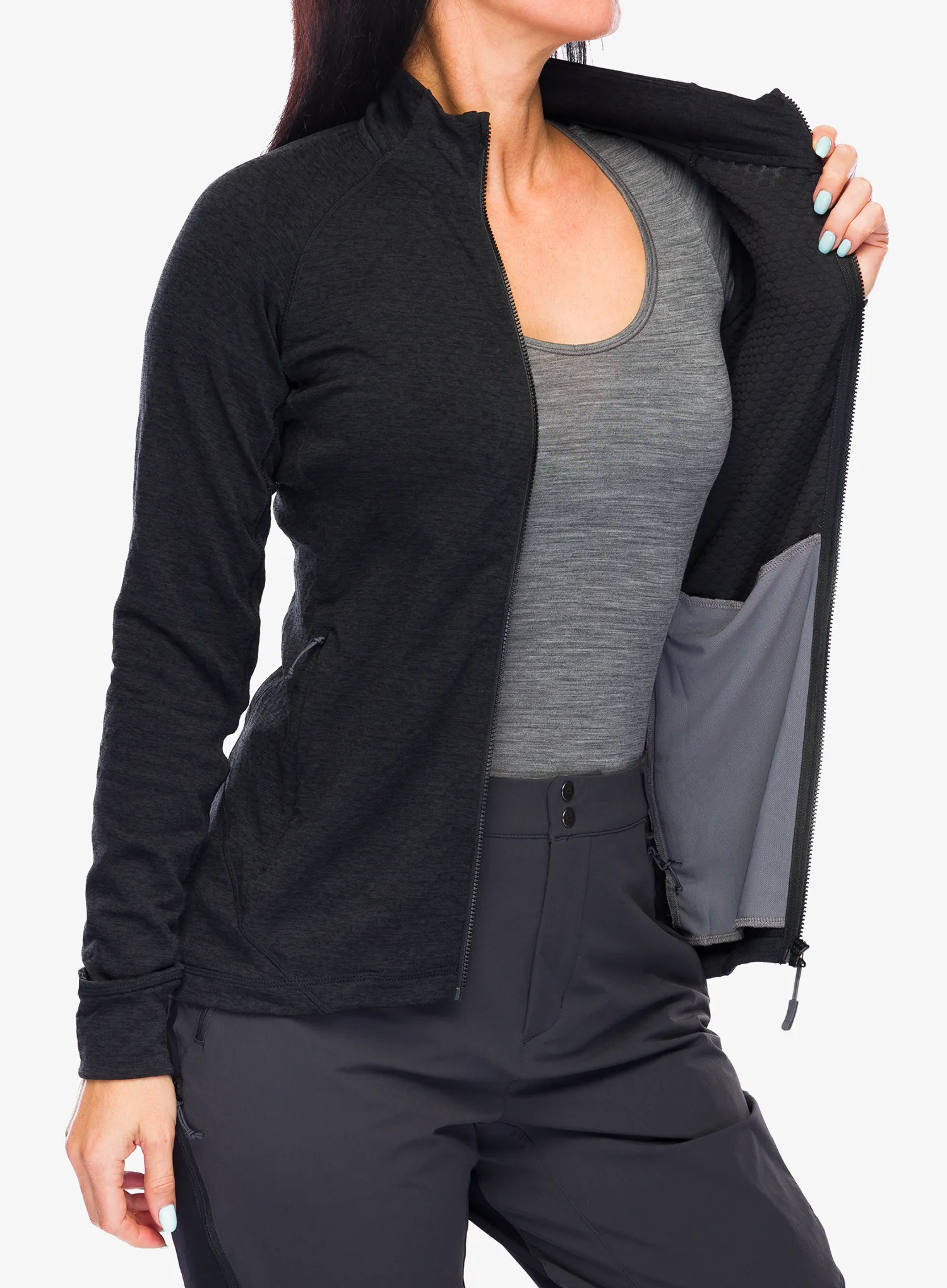Dámská mikina na zip Rab Nexus Jacket - black