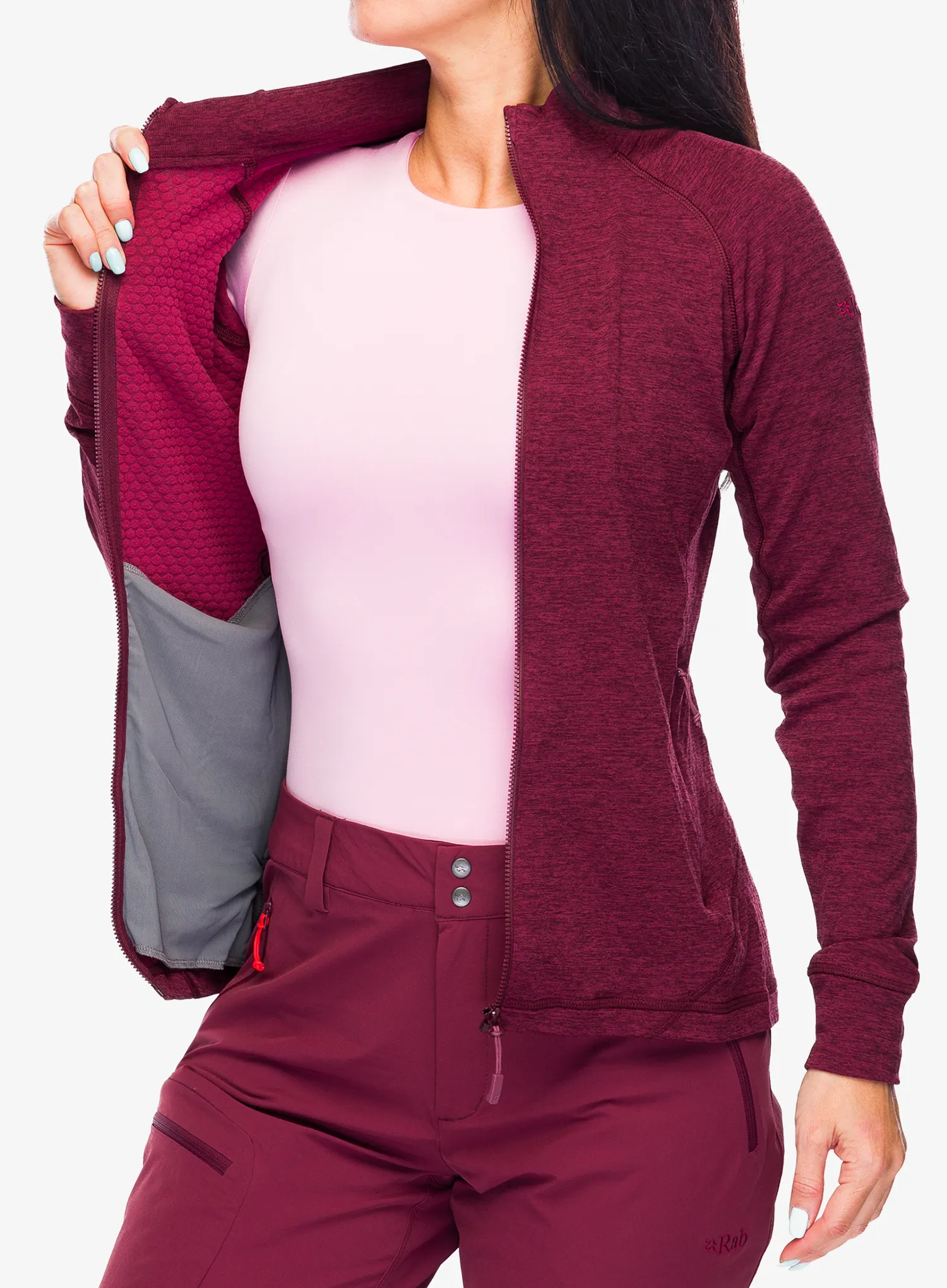 Dámská mikina na zip Rab Nexus Jacket - deep heather