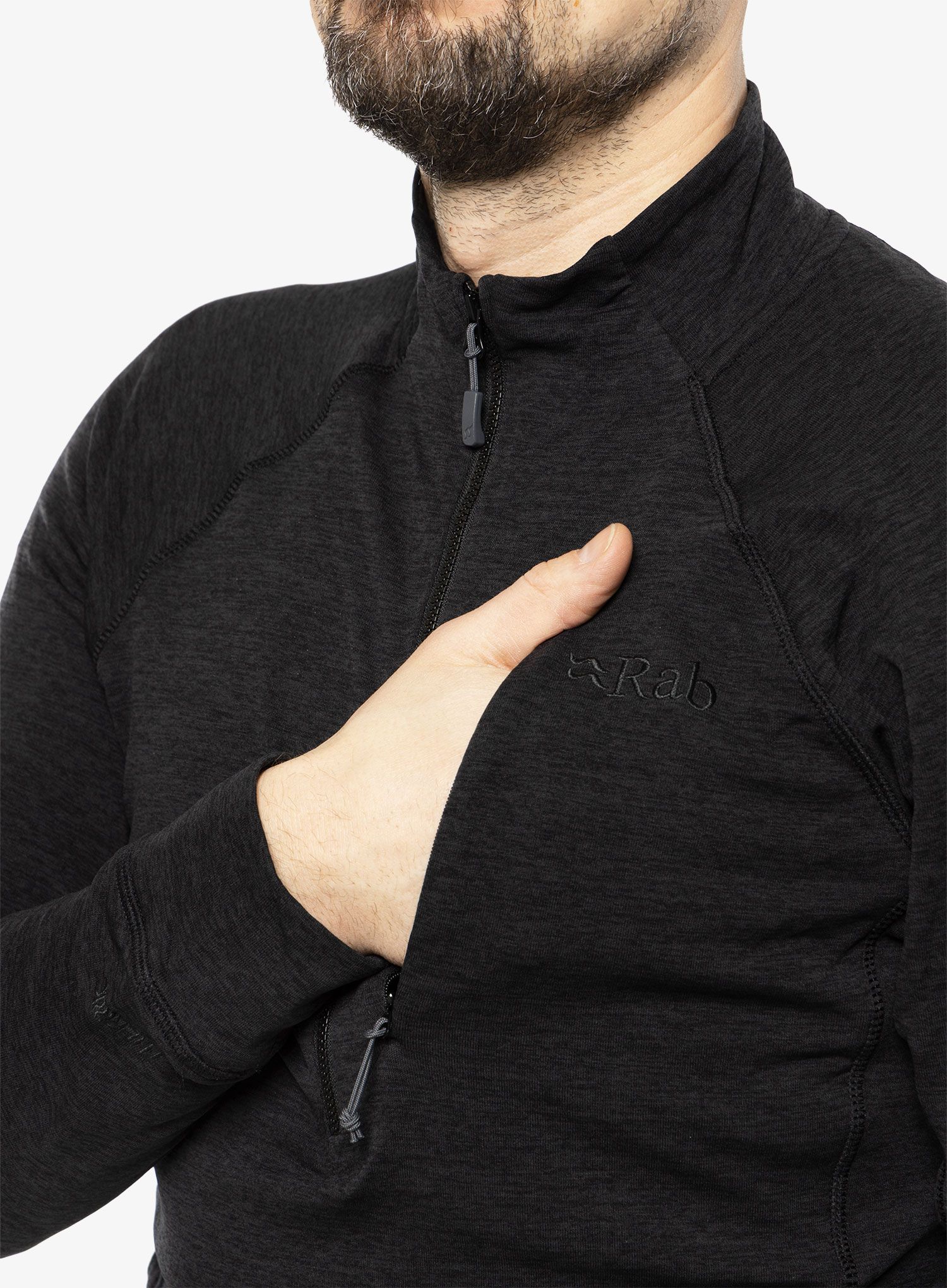 Mikina se zipem Rab Nexus Pull-On  - black