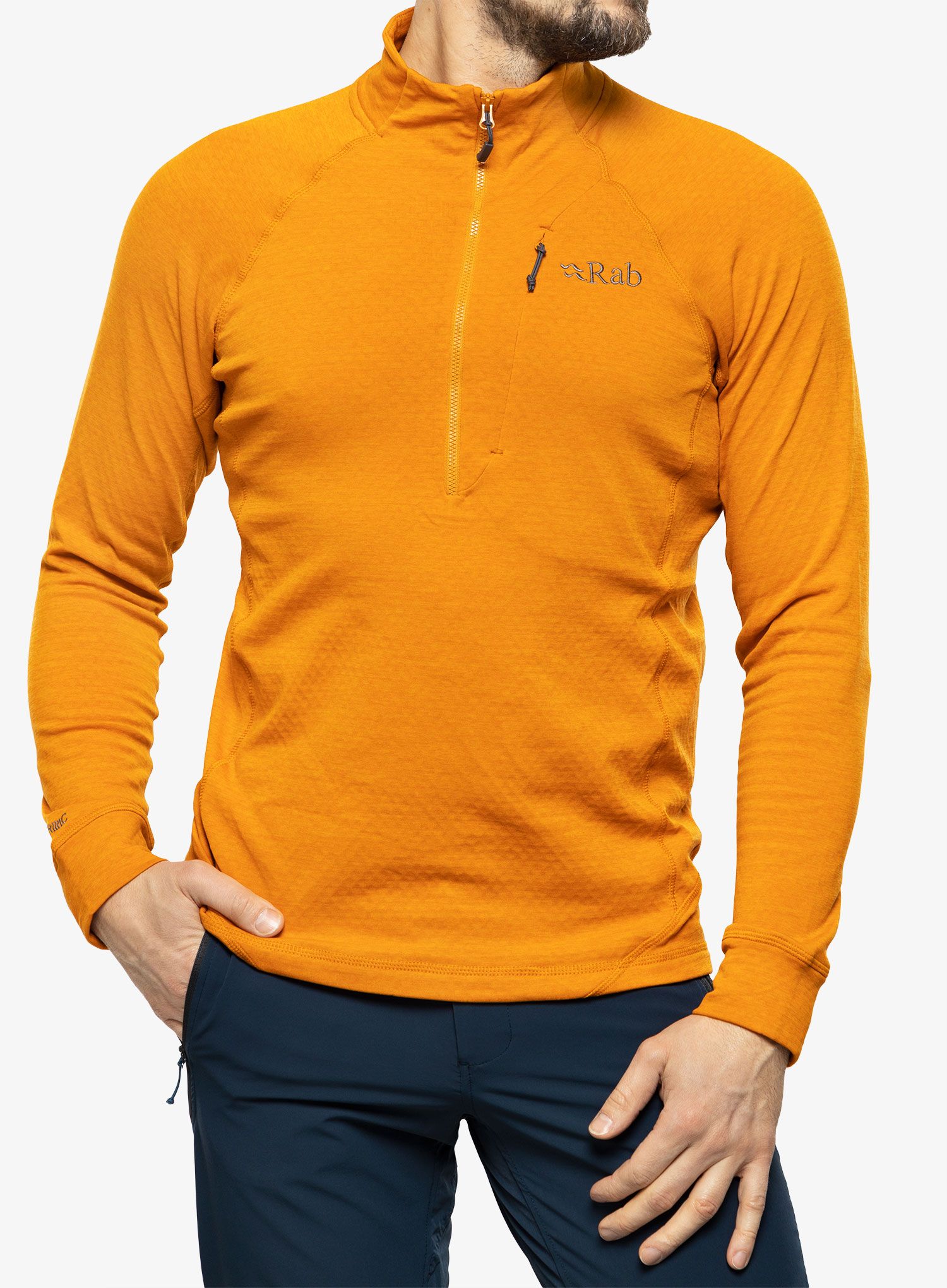 Mikina bez kapuce Rab Nexus Pull-On  - marmalade