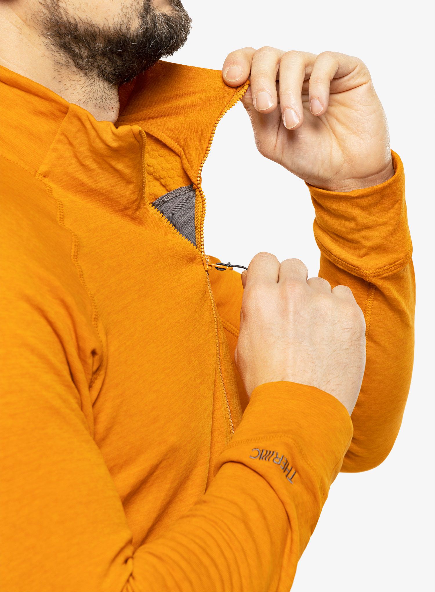 Mikina bez kapuce Rab Nexus Pull-On  - marmalade