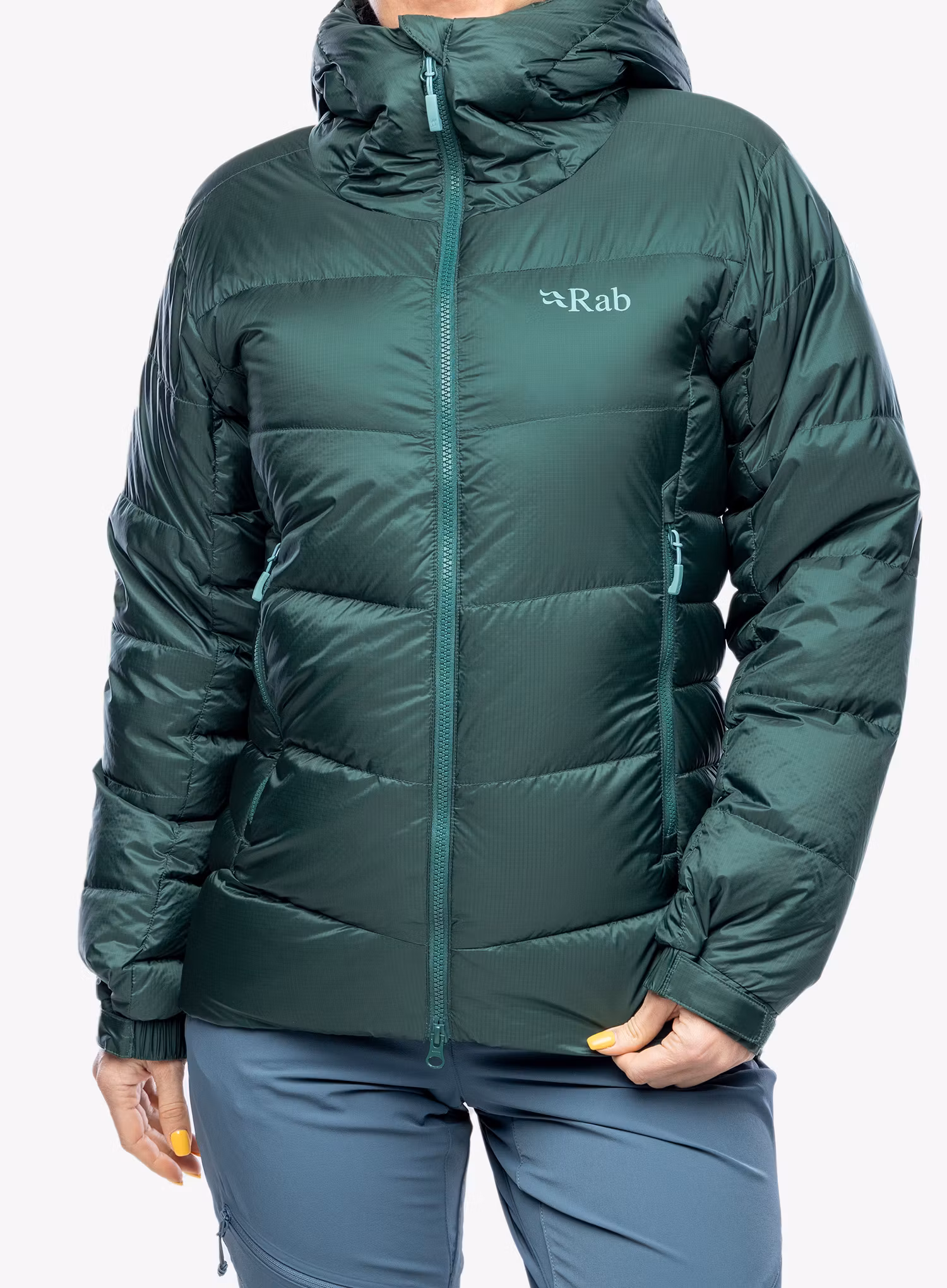Dámská péřová bunda Rab Positron Pro Jacket - green slate