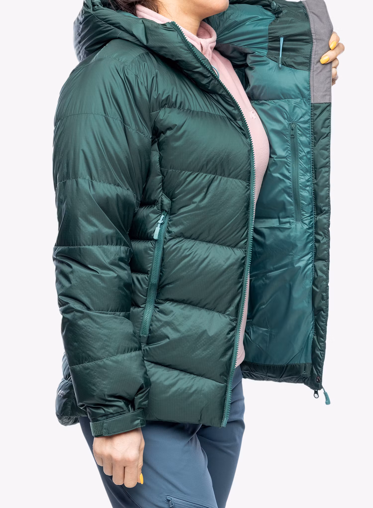 Dámská péřová bunda Rab Positron Pro Jacket - green slate