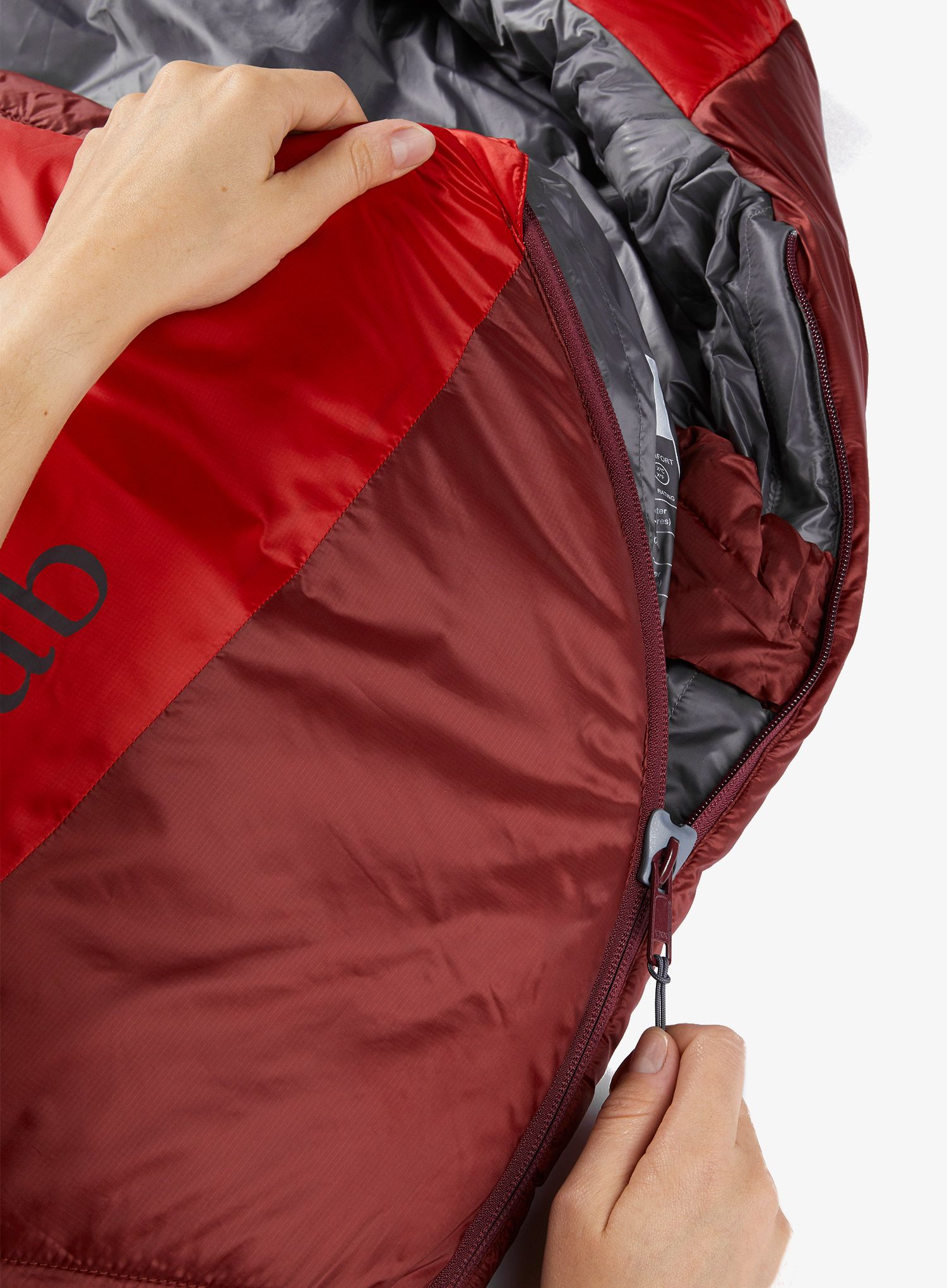 Dámský spací pytel Rab Solar Eco 3 (170 cm) - ascent red