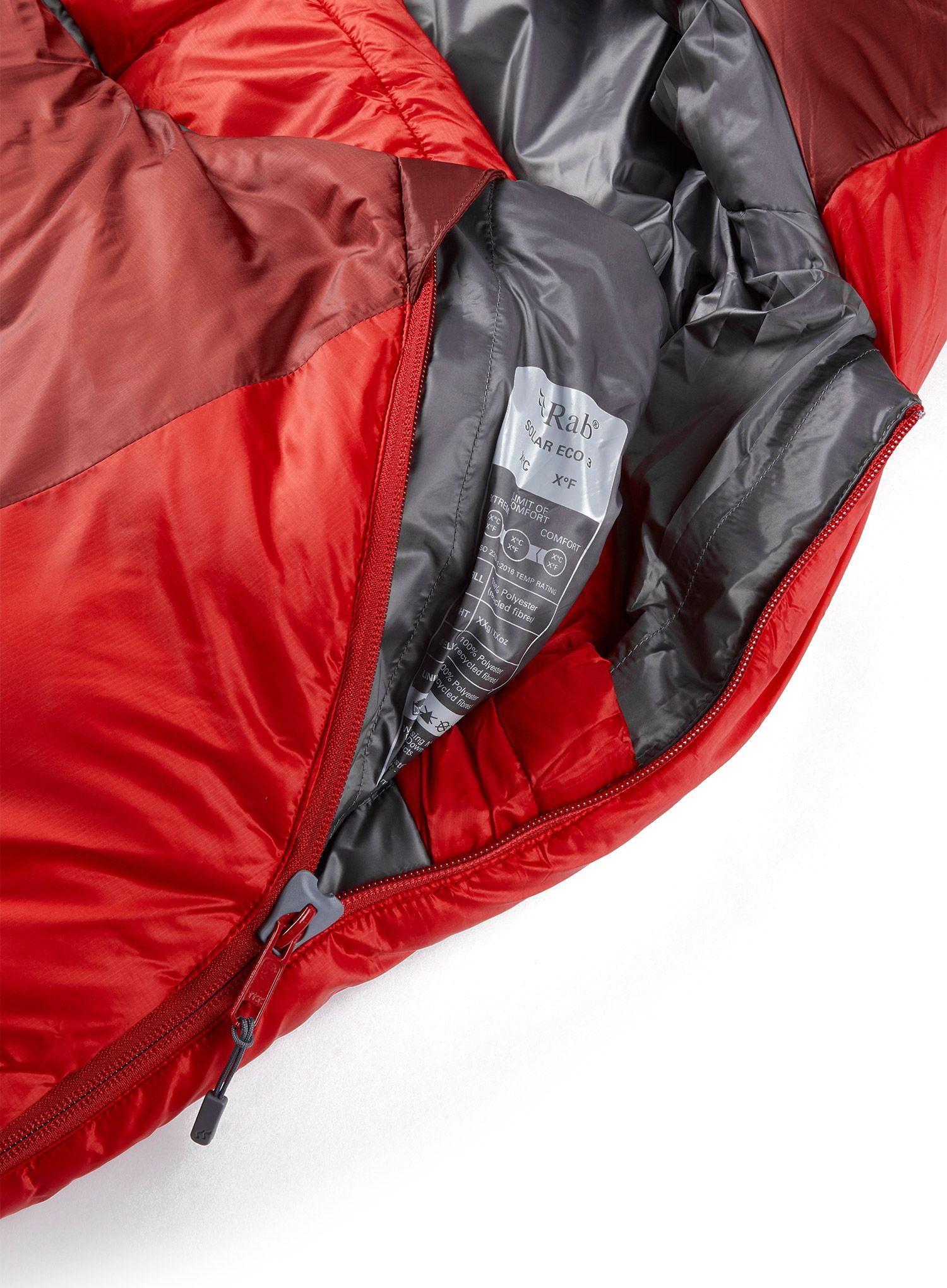 Spacák Rab Solar Eco 3 (185 cm) - oxblood red