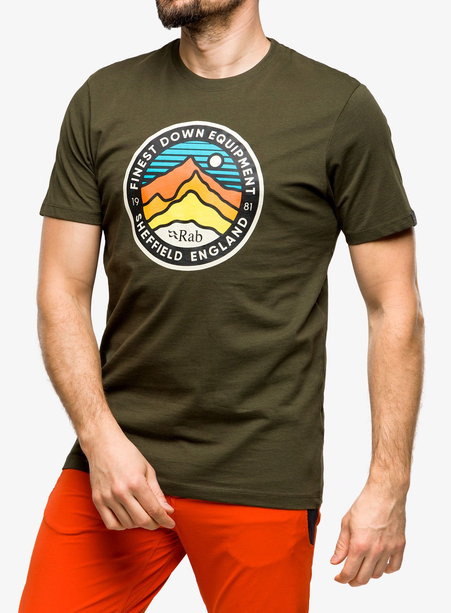 T-shirt Rab Stance 3 Peaks S/S Tee - army