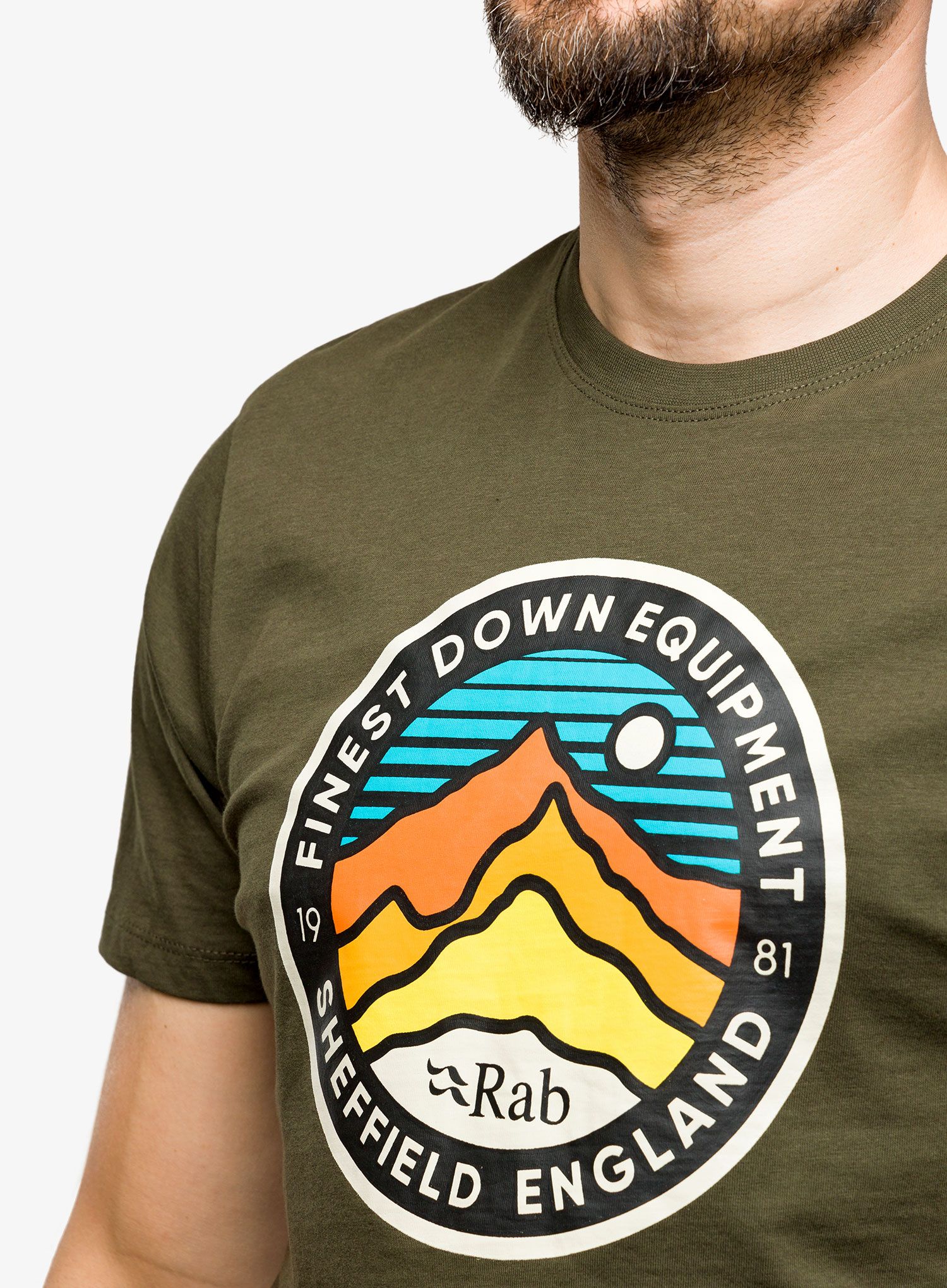 T-shirt Rab Stance 3 Peaks S/S Tee - army