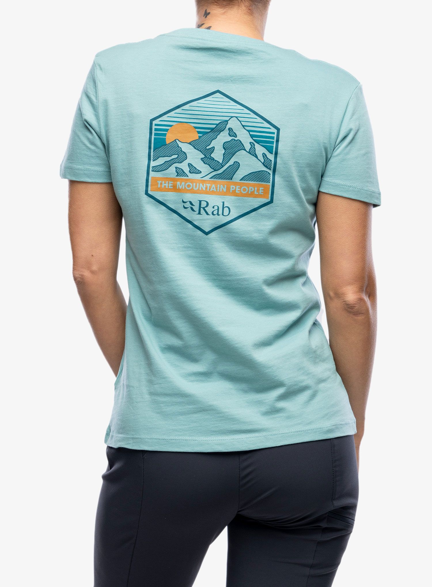 Dámské tričko Rab Stance Mountain Peak Tee - meltwater