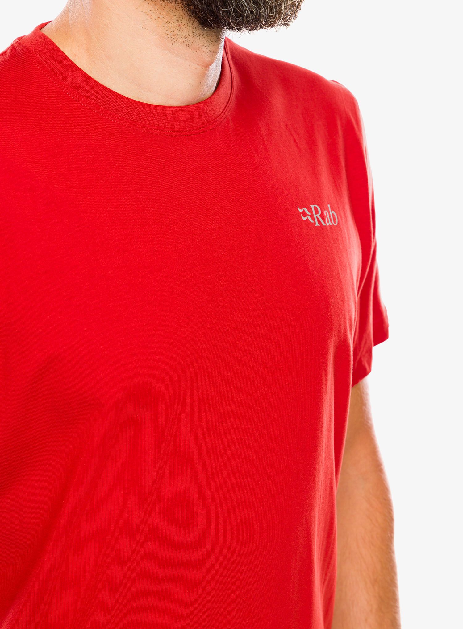 Tričko s potiskem Rab Stance Mountain Peak Tee - red clay