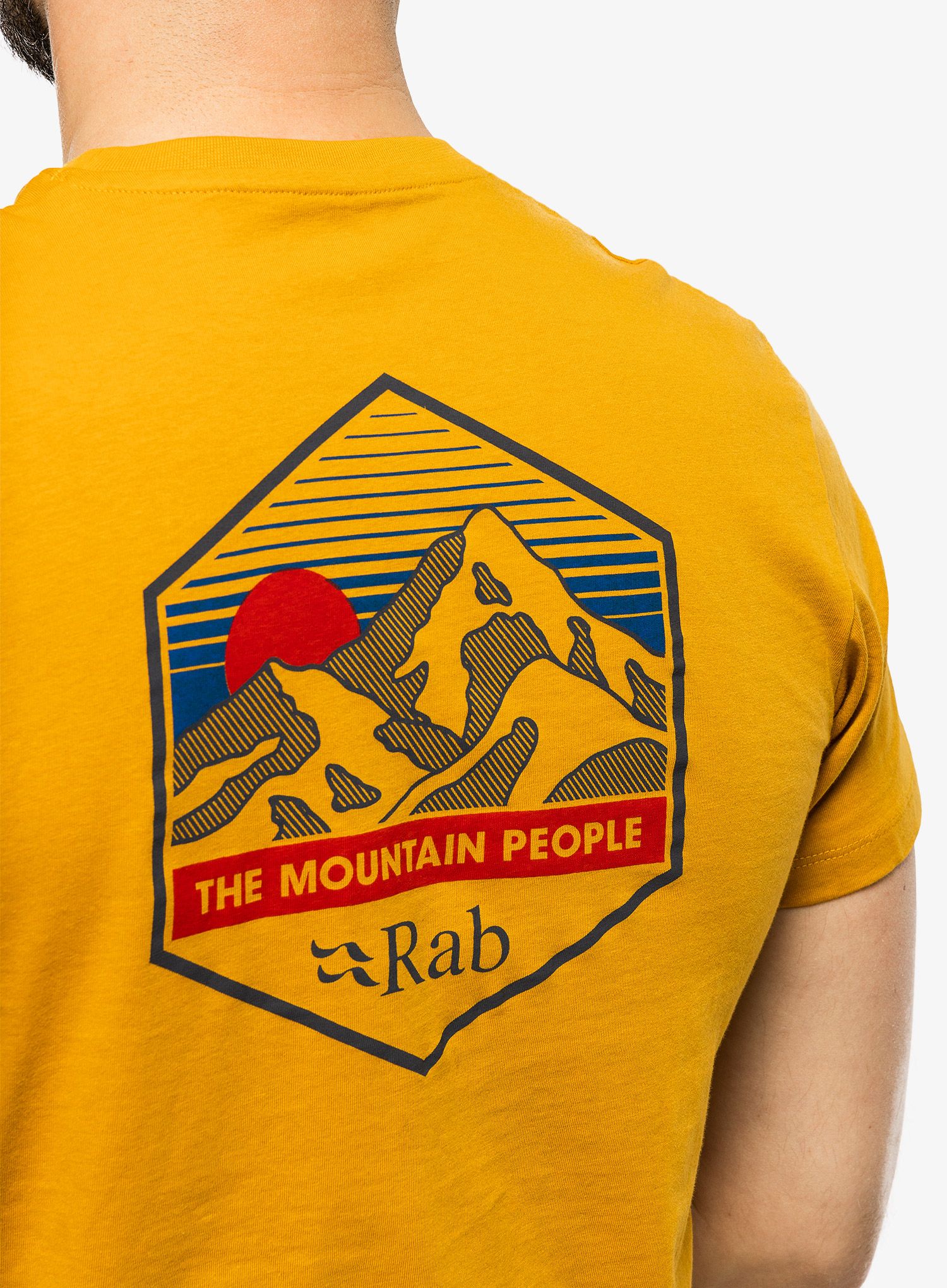 Tričko s potiskem Rab Stance Mountain Peak Tee  - sahara