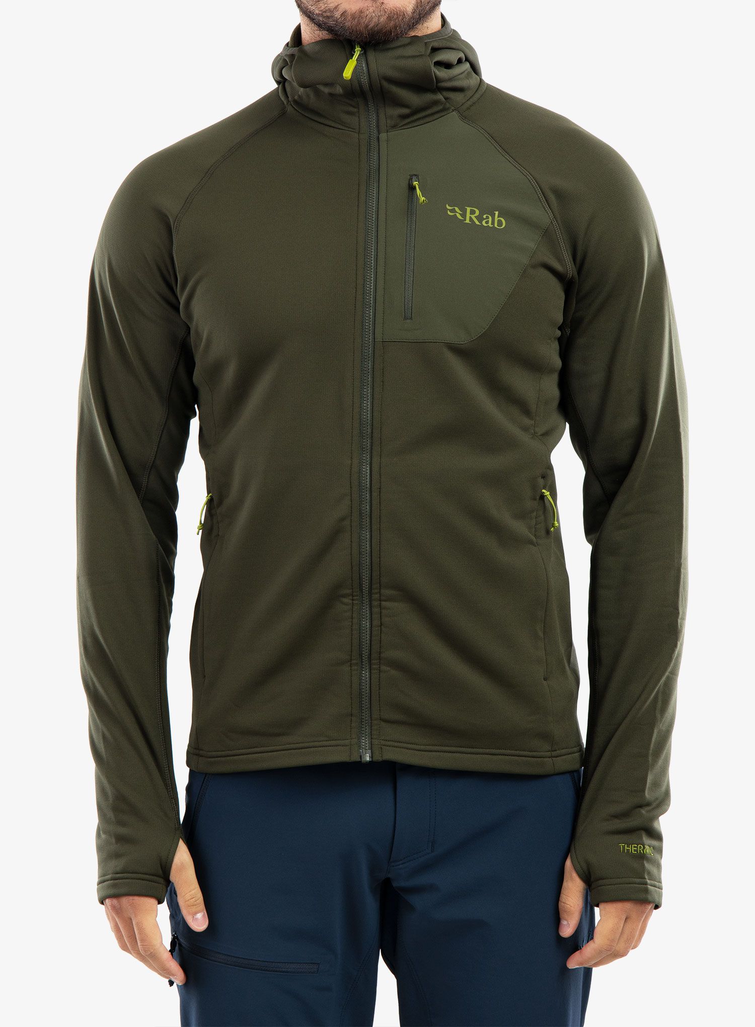 Lezecká bunda Rab Superflux Hoody - army