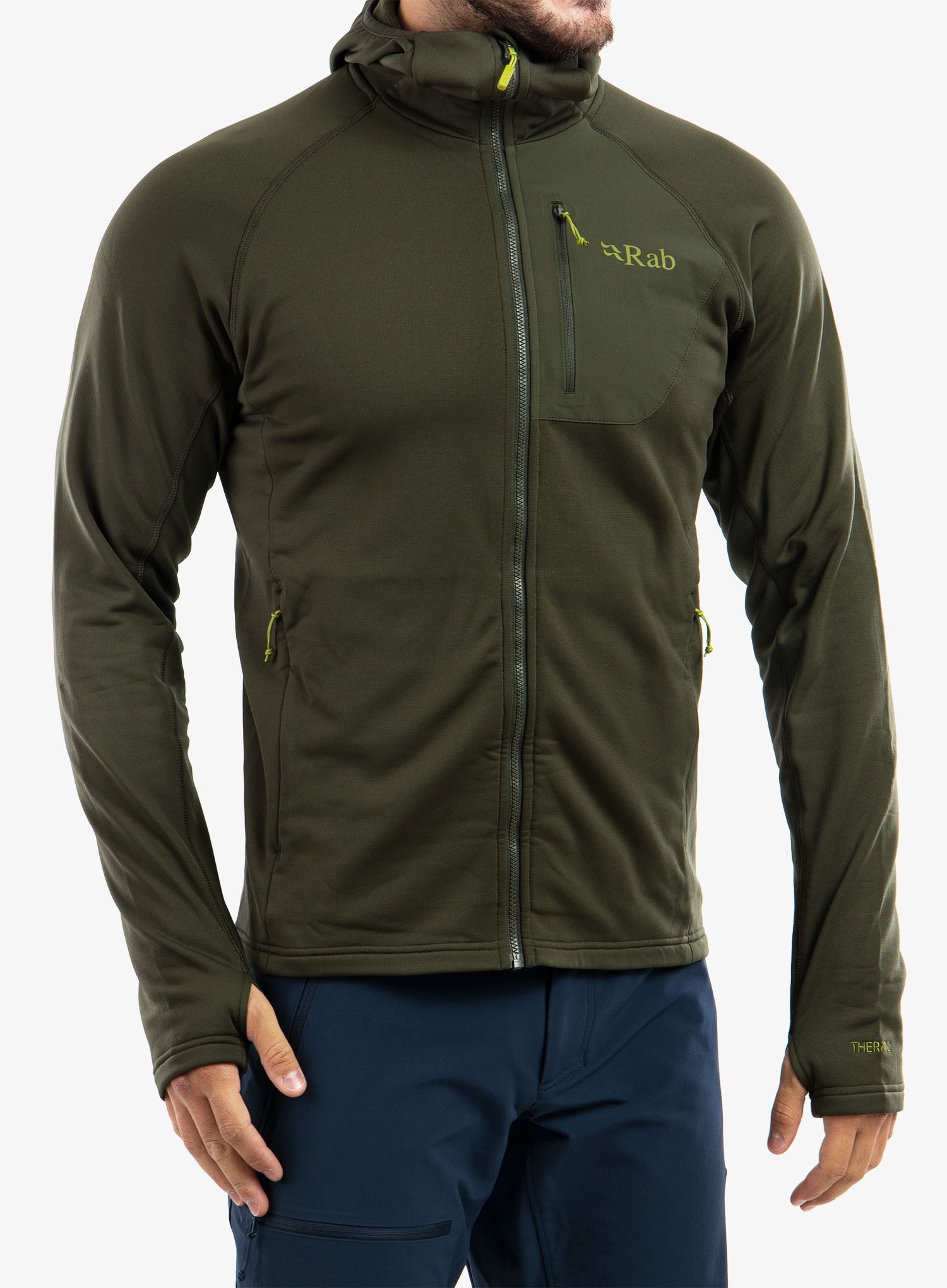 Lezecká bunda Rab Superflux Hoody - army