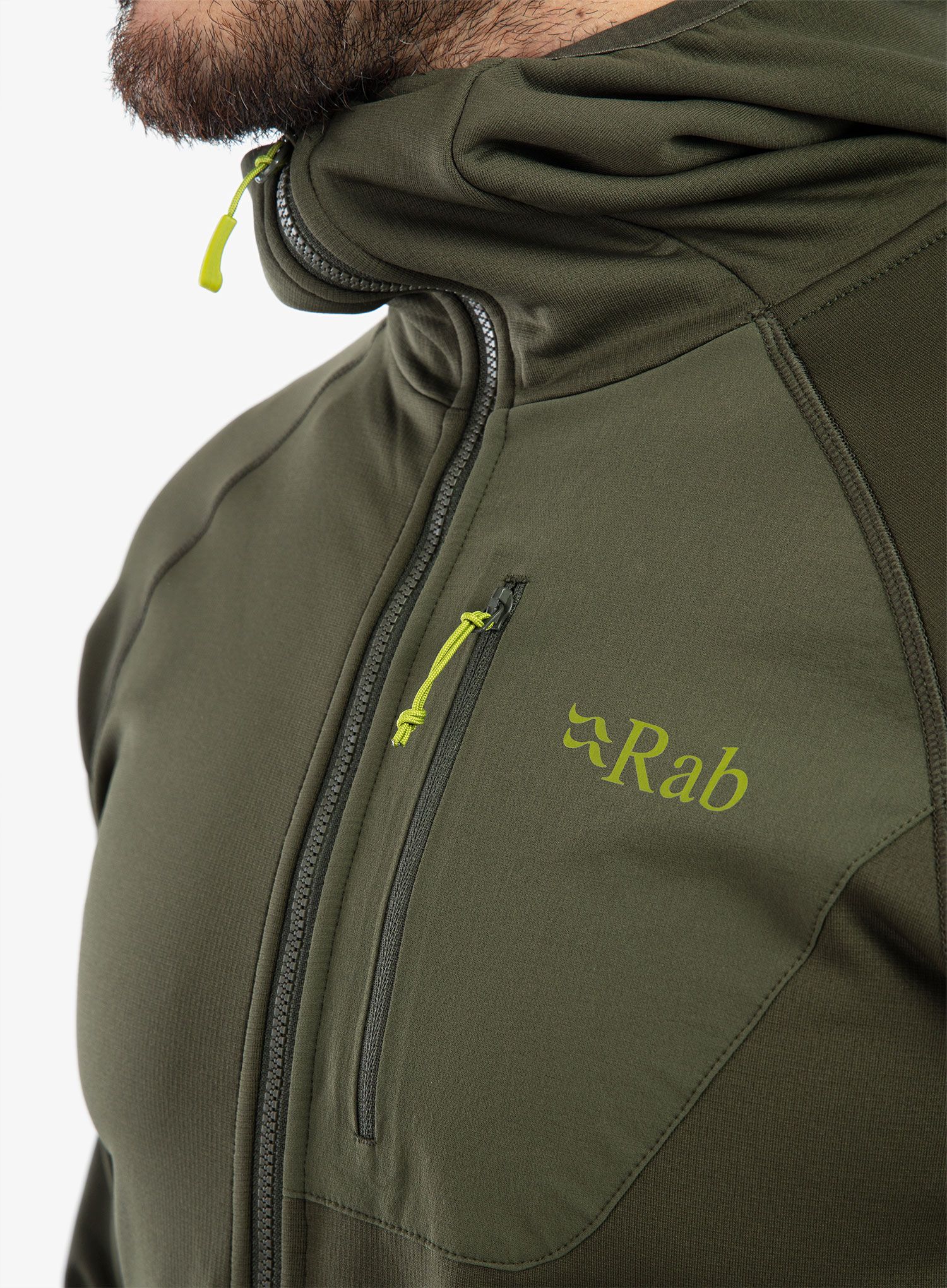 Lezecká bunda Rab Superflux Hoody - army