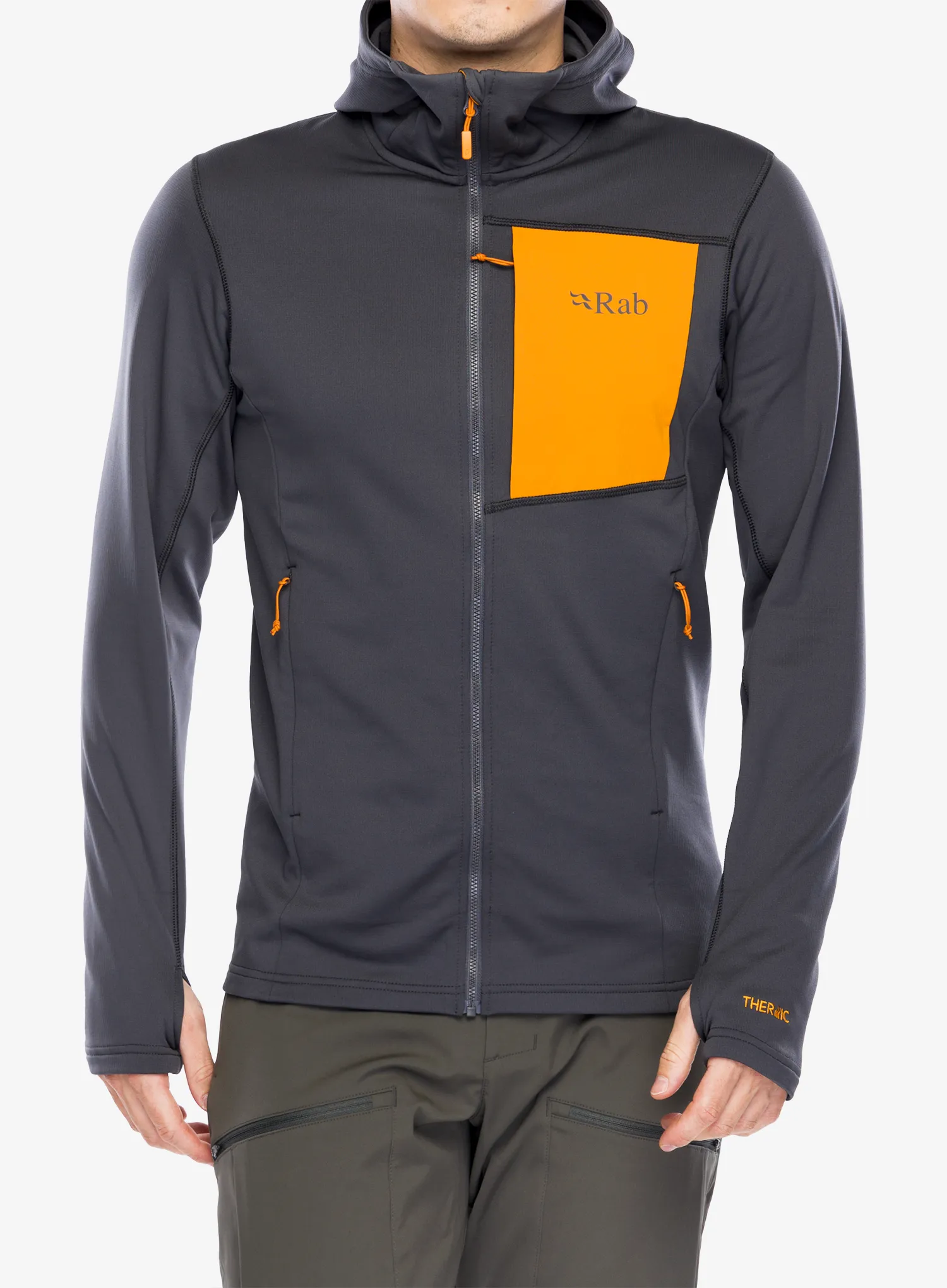 Mikina s kapucí Rab Superflux Hoody - graphene