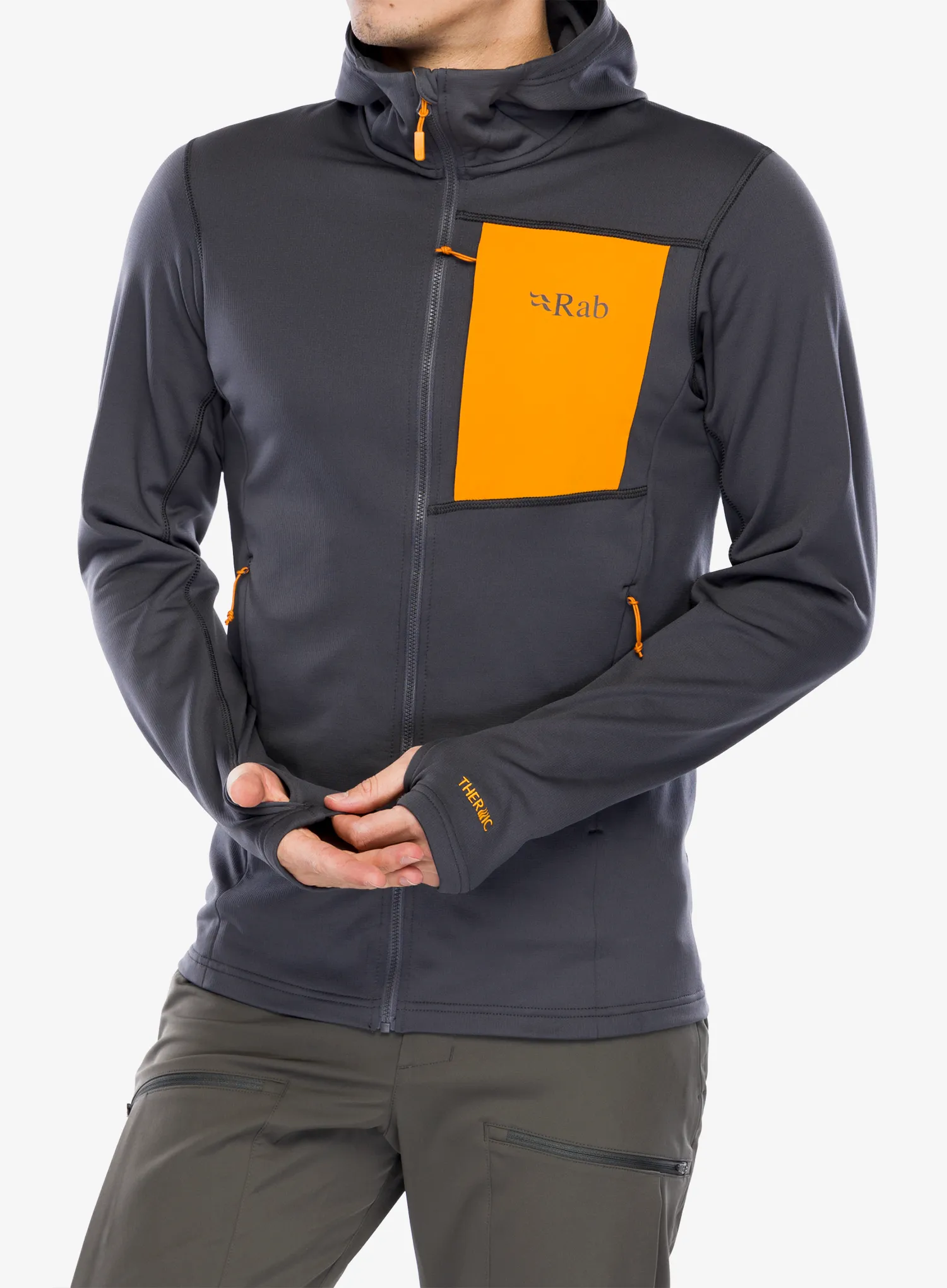Mikina s kapucí Rab Superflux Hoody - graphene