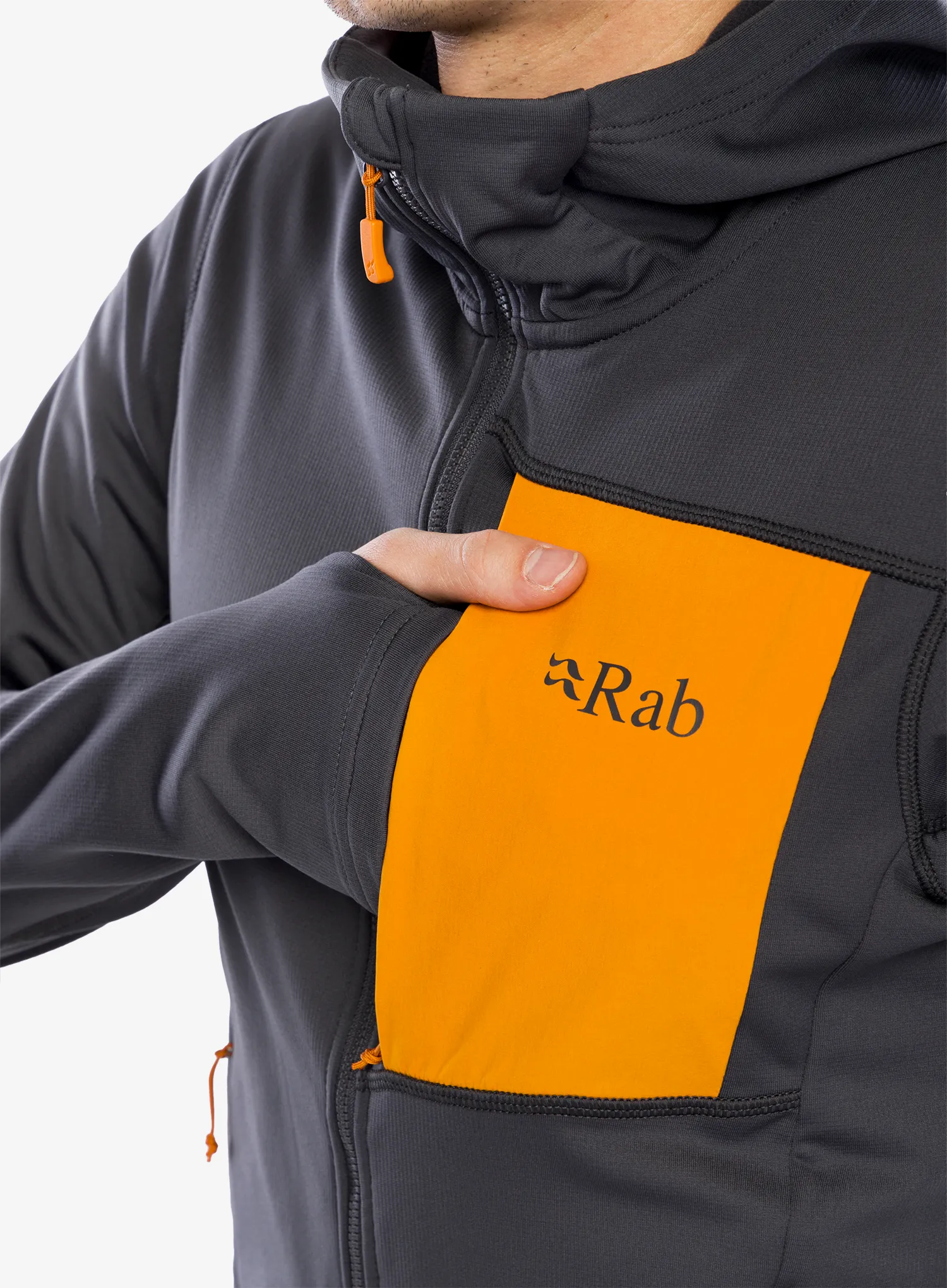 Mikina s kapucí Rab Superflux Hoody - graphene