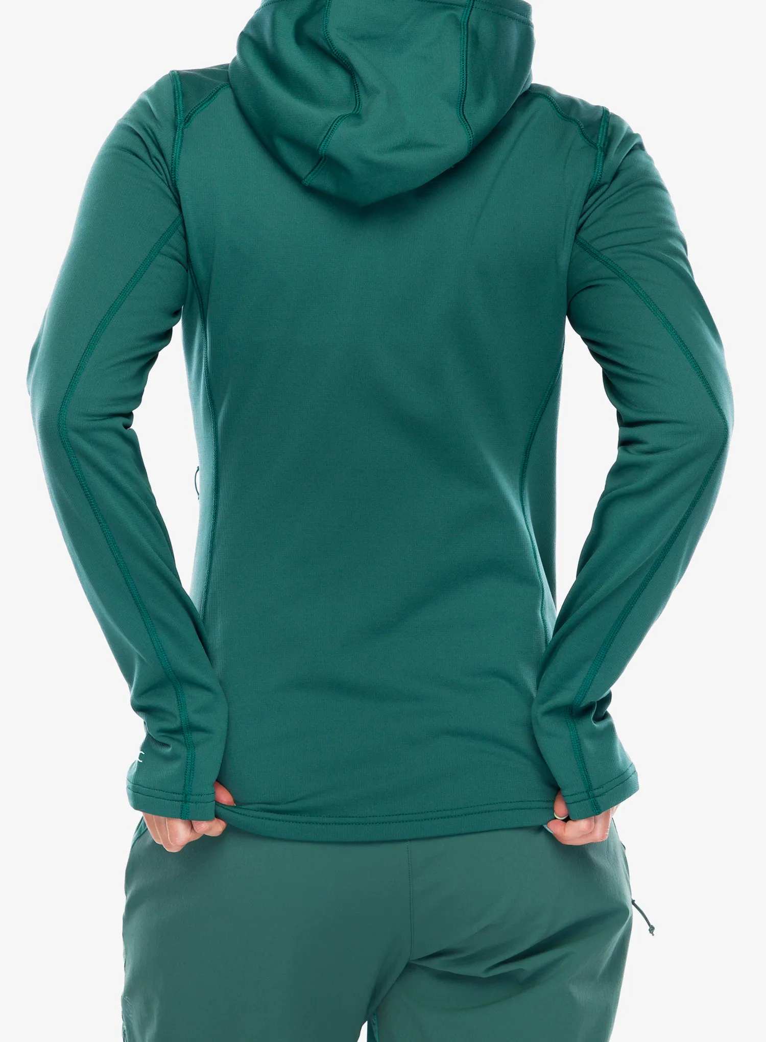Dámská mikina s kapucí Rab Superflux Hoody - green slate