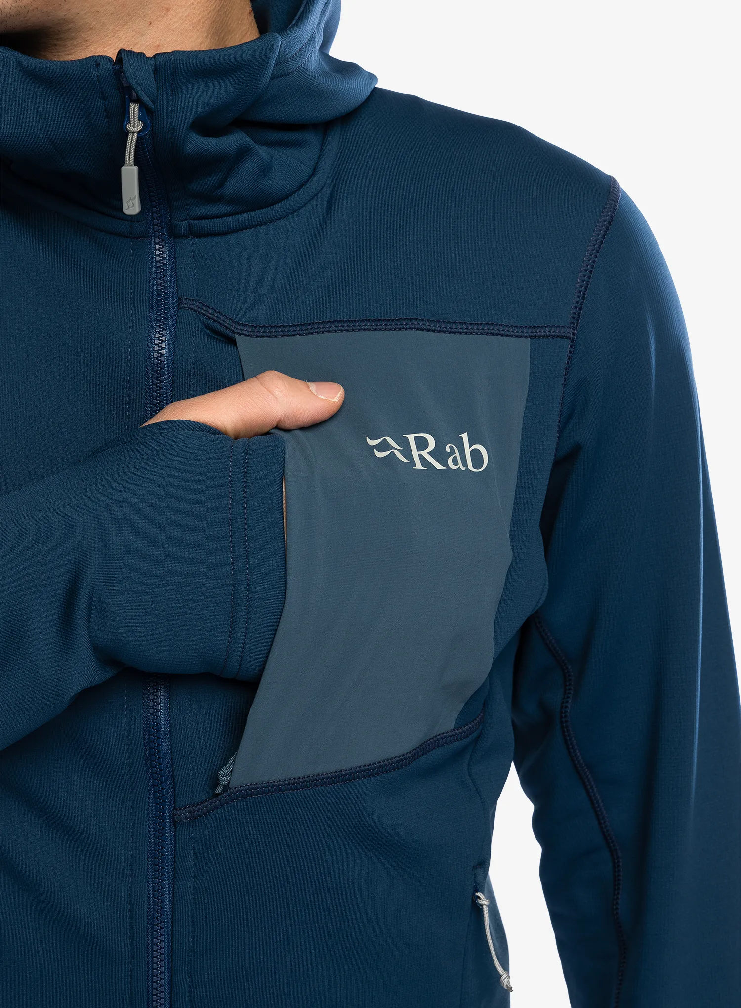 Mikina s kapucí Rab Superflux Hoody - tempest blue