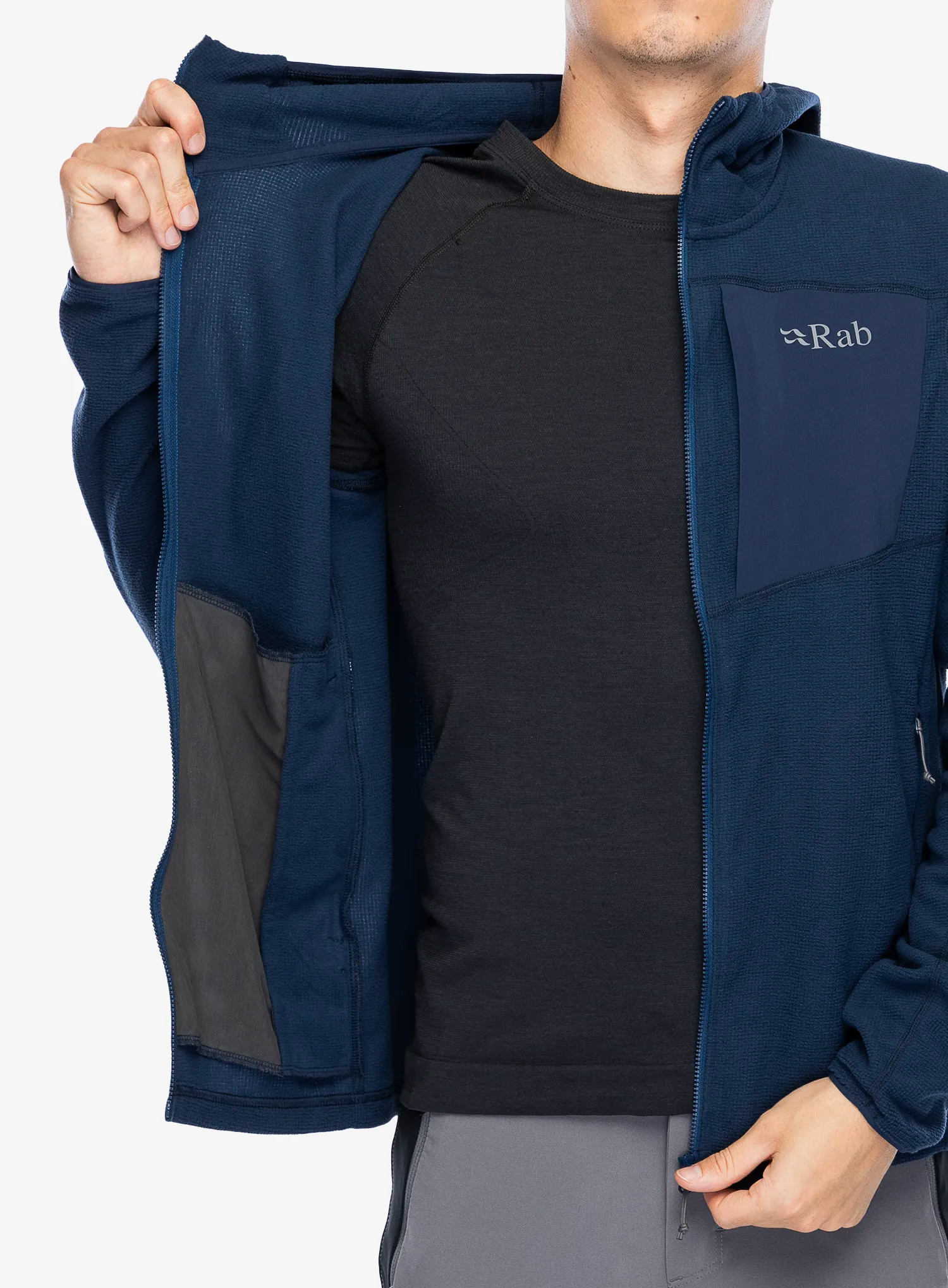 Mikina s kapucí Rab Tecton Hoody - deep ink