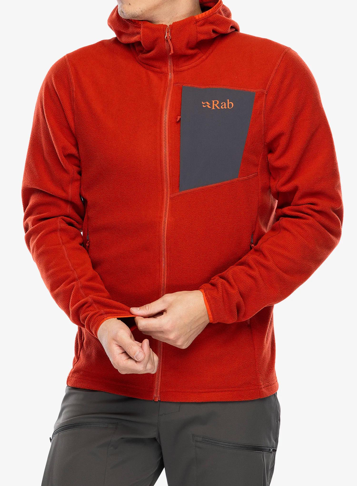 Mikina s kapucí Rab Tecton Hoody - red clay