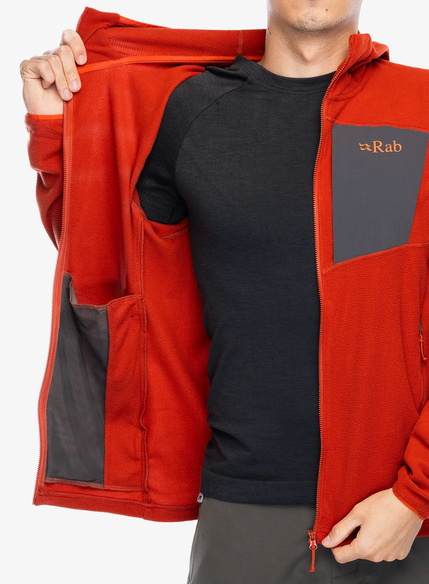 Mikina s kapucí Rab Tecton Hoody - red clay