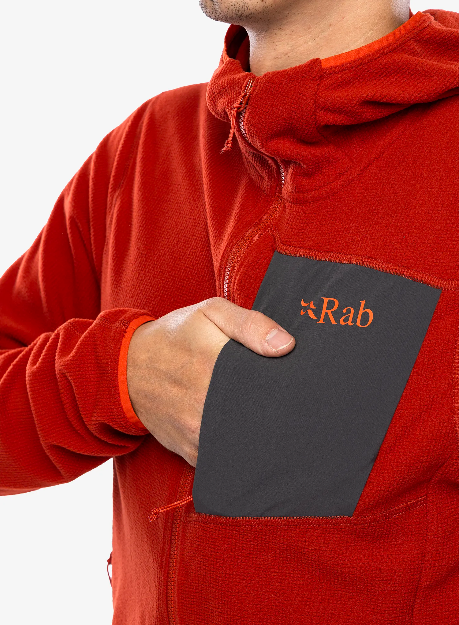 Mikina s kapucí Rab Tecton Hoody - red clay