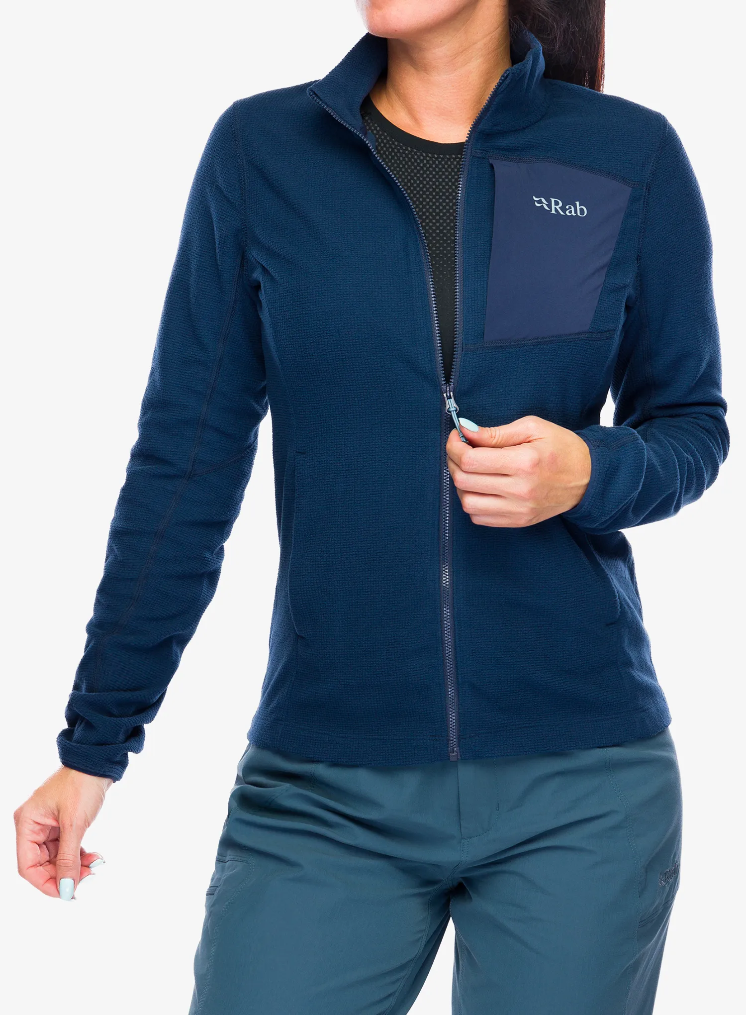 Dámská mikina na zip Rab Tecton Jacket - deep ink