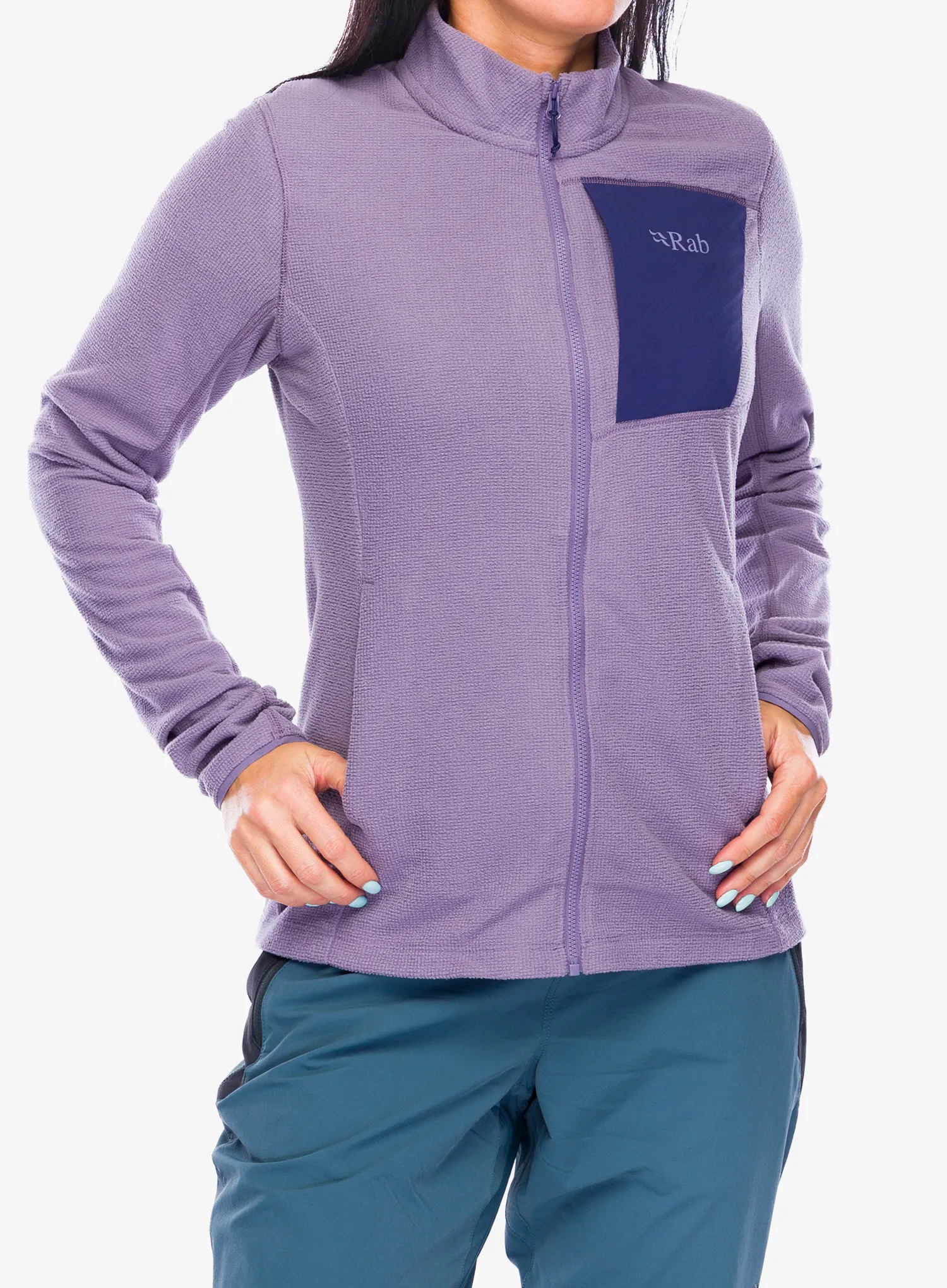 Dámská mikina na zip Rab Tecton Jacket - purple sage
