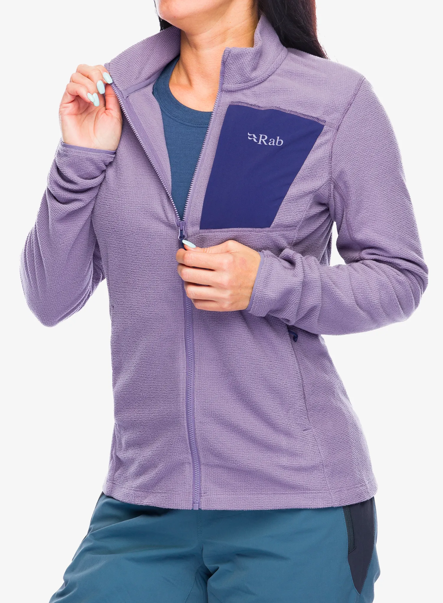 Dámská mikina na zip Rab Tecton Jacket - purple sage
