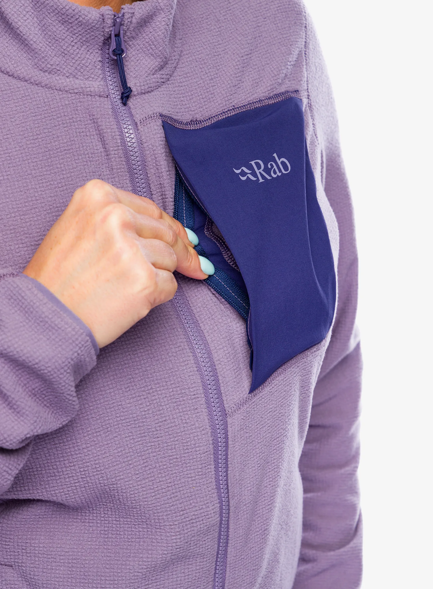 Dámská mikina na zip Rab Tecton Jacket - purple sage