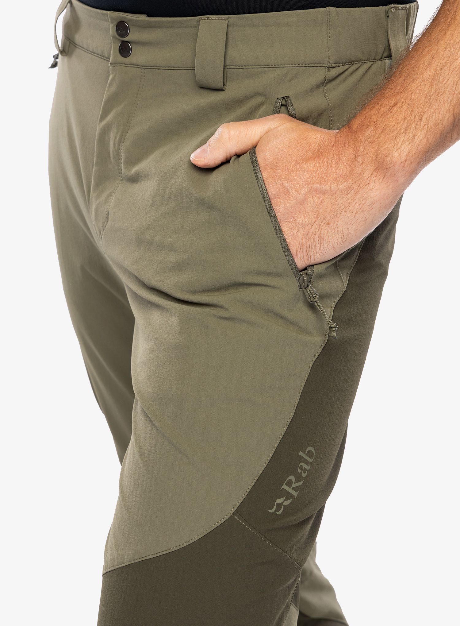 Trekové kalhoty Rab Torque Mountain Pants - light khaki/army