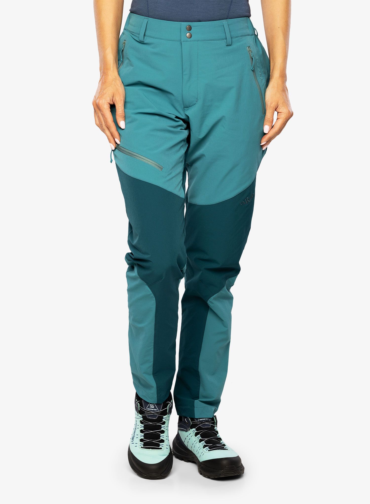 Dámské kalhoty Rab Torque Mountain Pants - storm green/sagano green