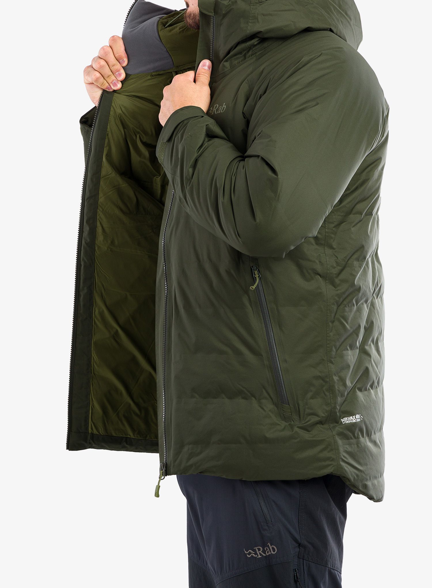 Péřová bunda Rab Valiance Jacket - army