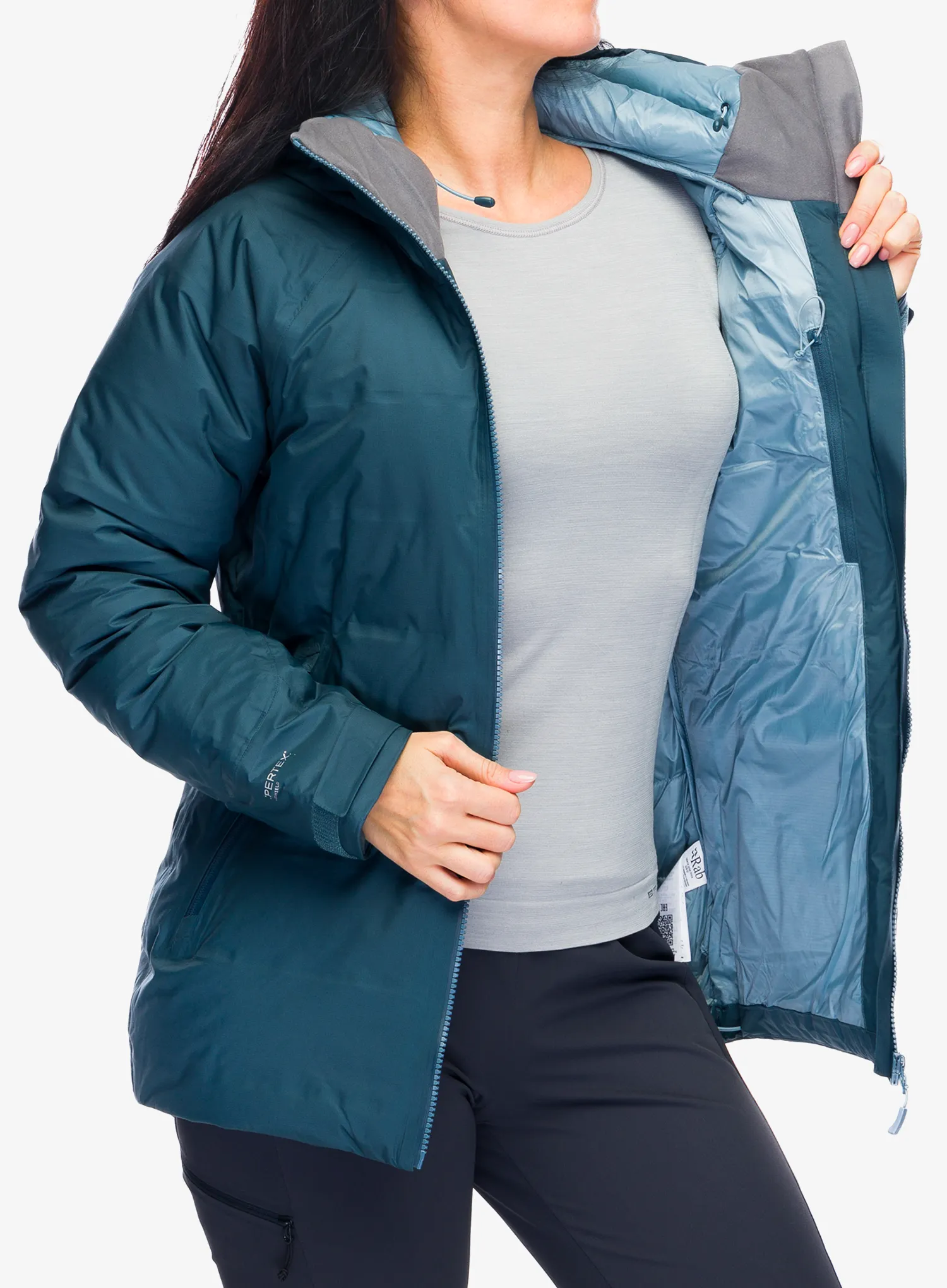 Dámská péřová bunda Rab Valiance Jacket - orion blue