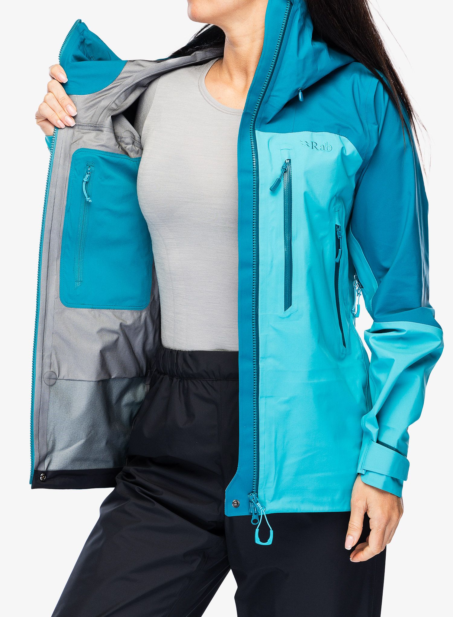 GORE TEX bunda dámská Rab Zanskar GTX Jacket - ultramarine/aquamarine