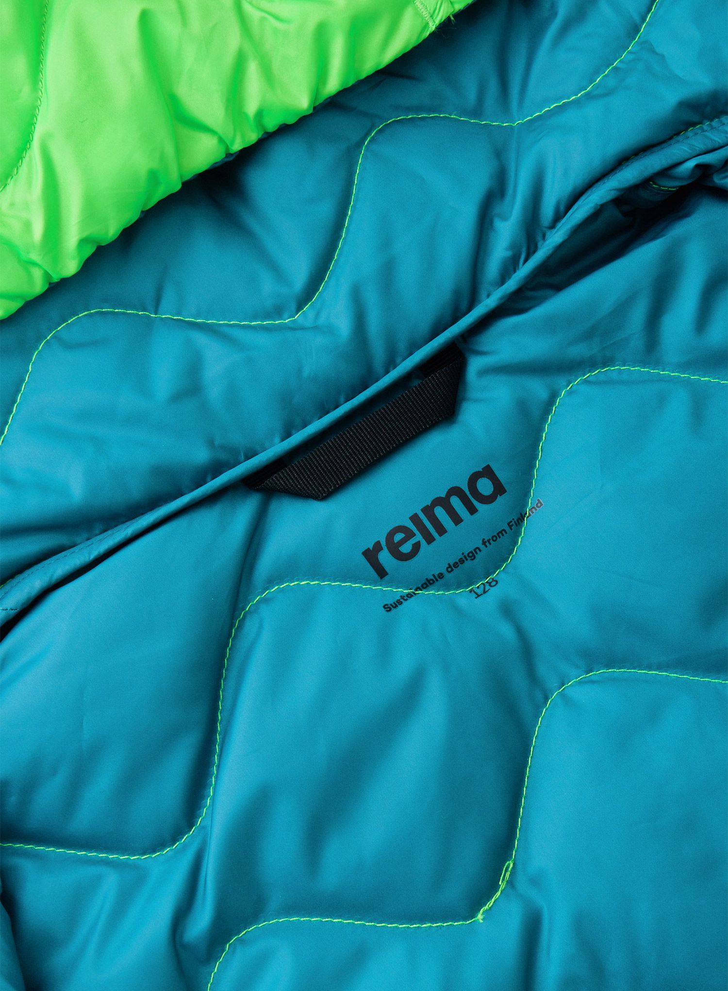 Dětská bunda Reima Fossila - neon green