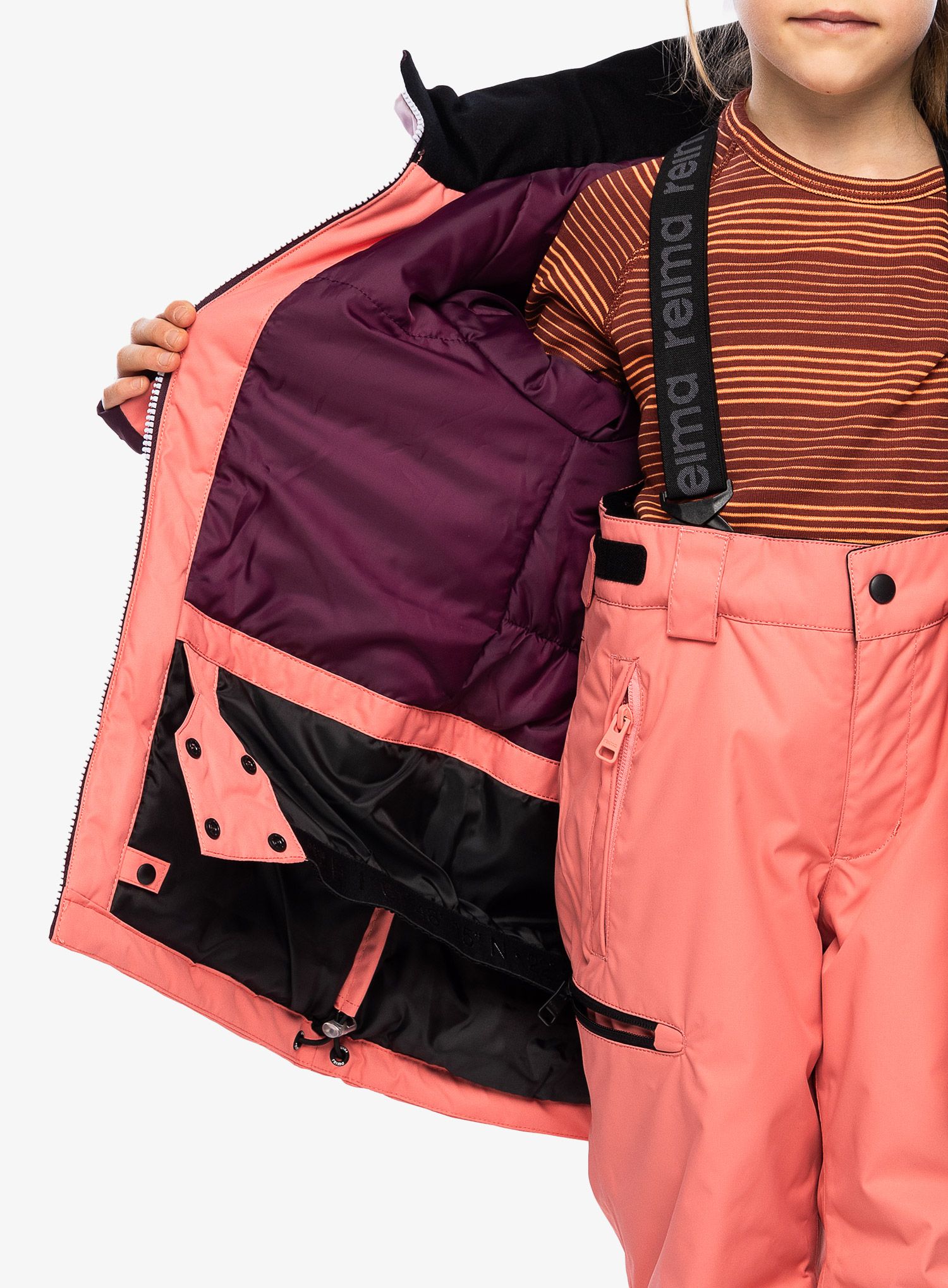 Dívčí bunda Reima Salla - pink coral