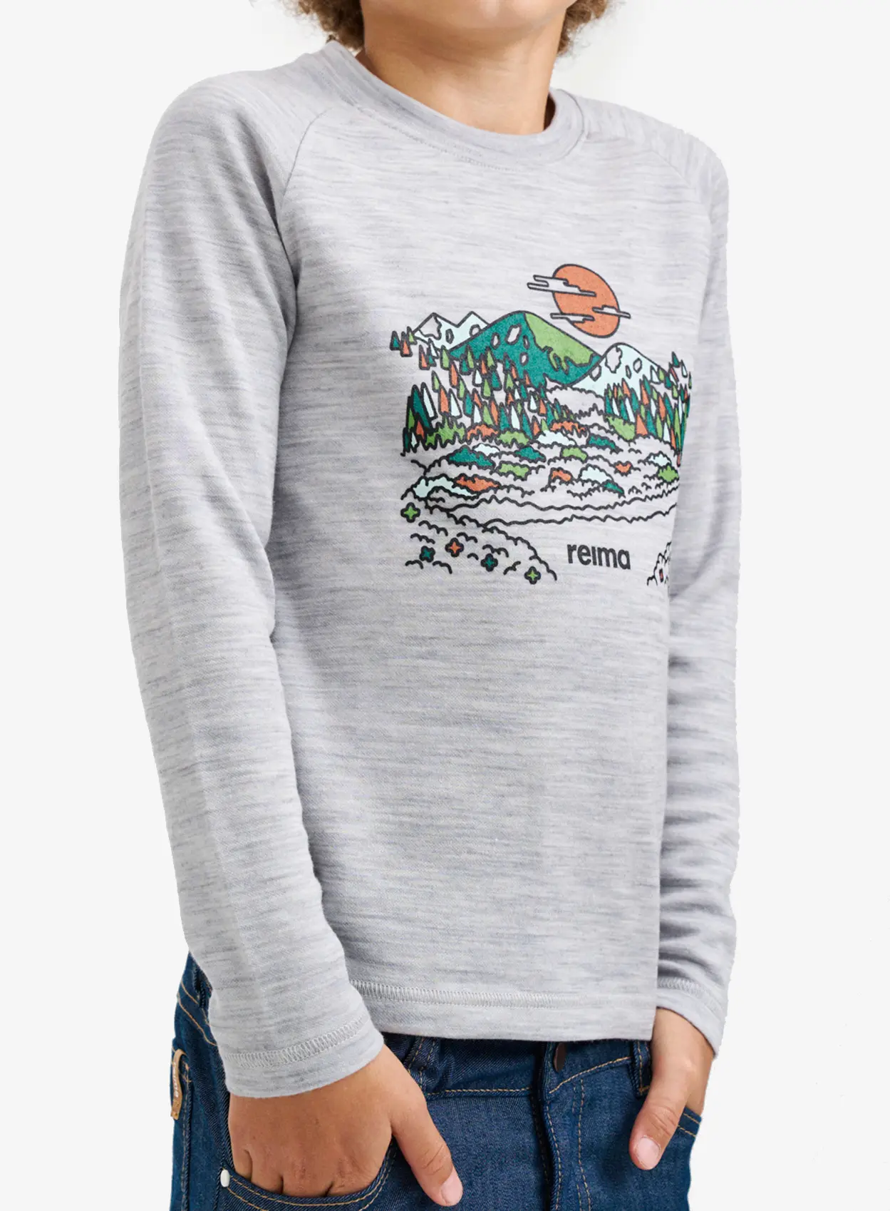 Dětská mikina Reima Viisas - melange grey