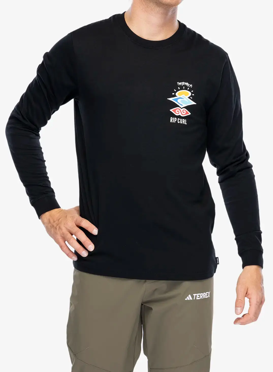 Longsleeve Rip Curl Search Icon L/S Tee - black/black