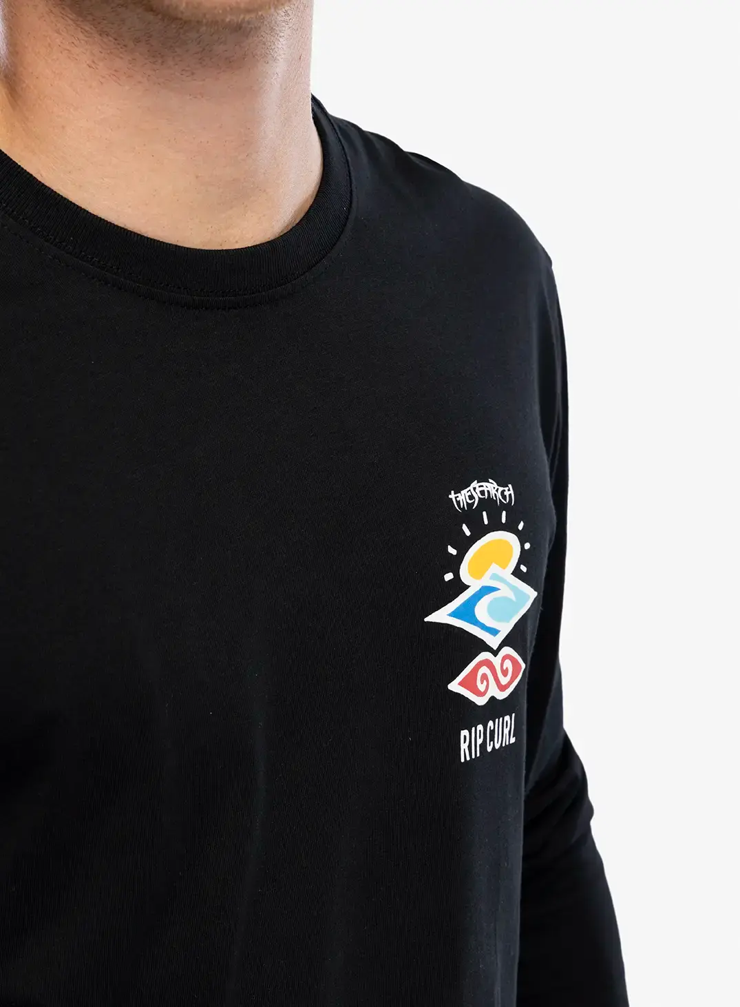 Longsleeve Rip Curl Search Icon L/S Tee - black/black