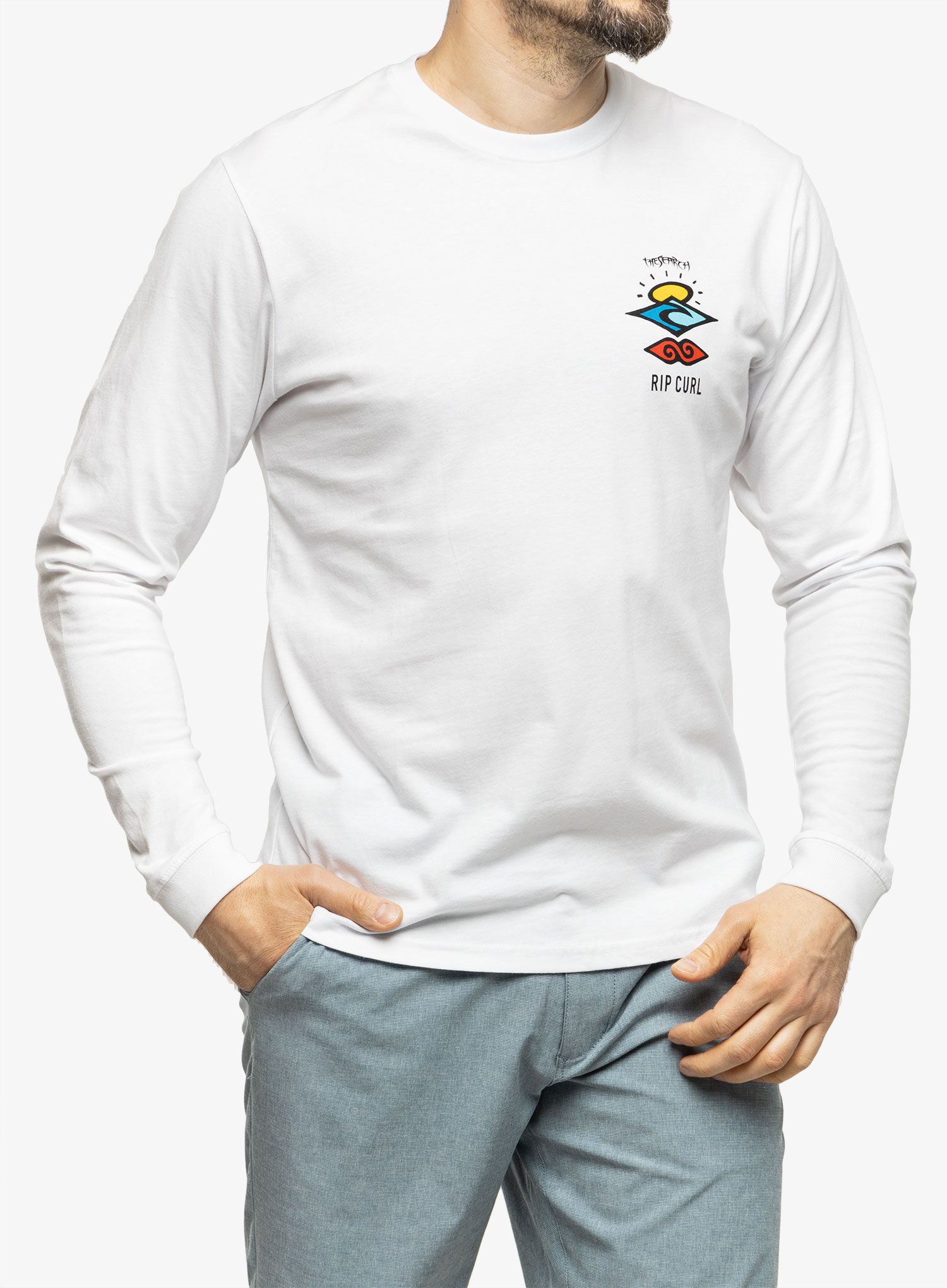 Longsleeve Rip Curl Search Icon L/S Tee - white