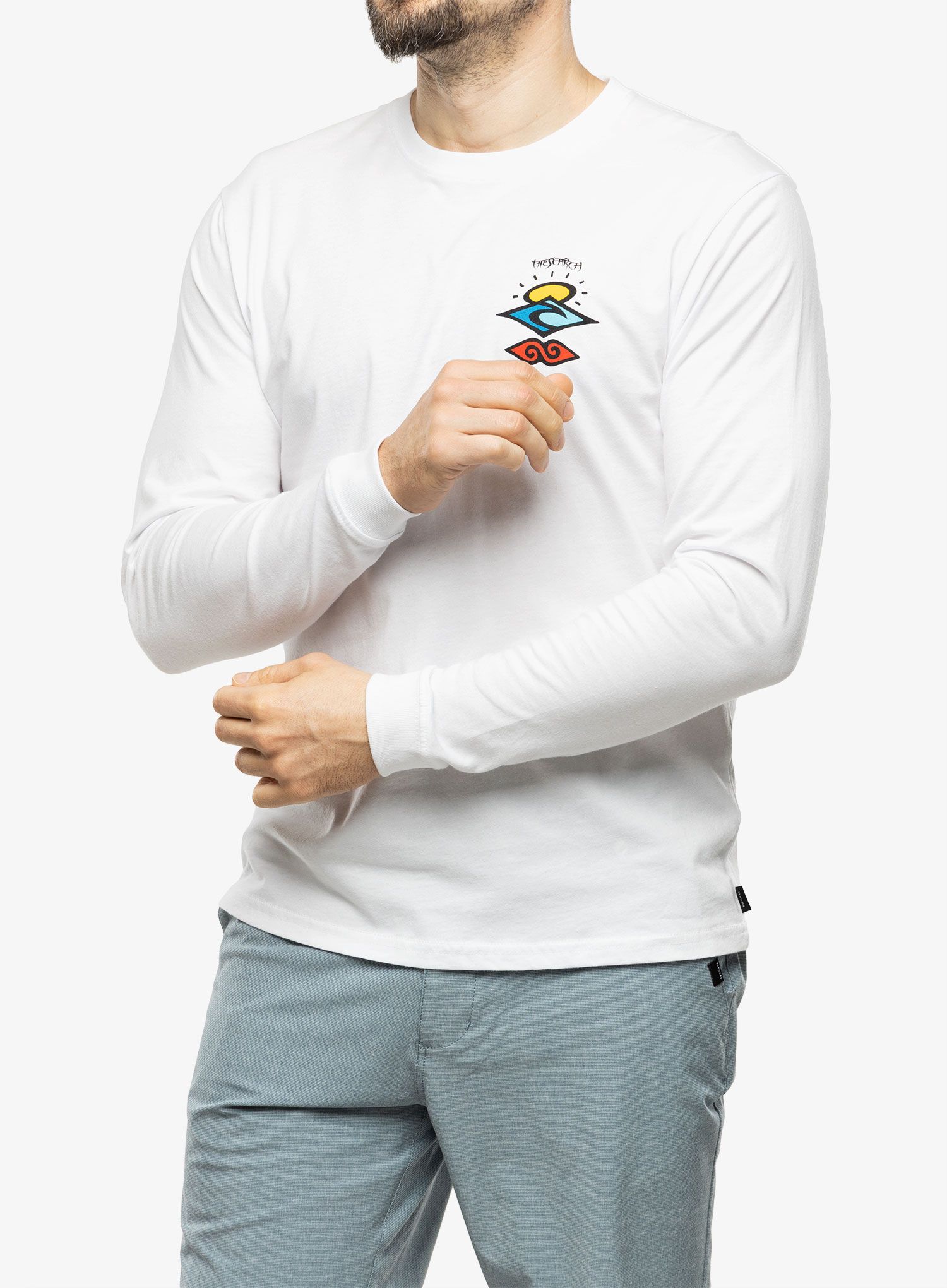 Longsleeve Rip Curl Search Icon L/S Tee - white